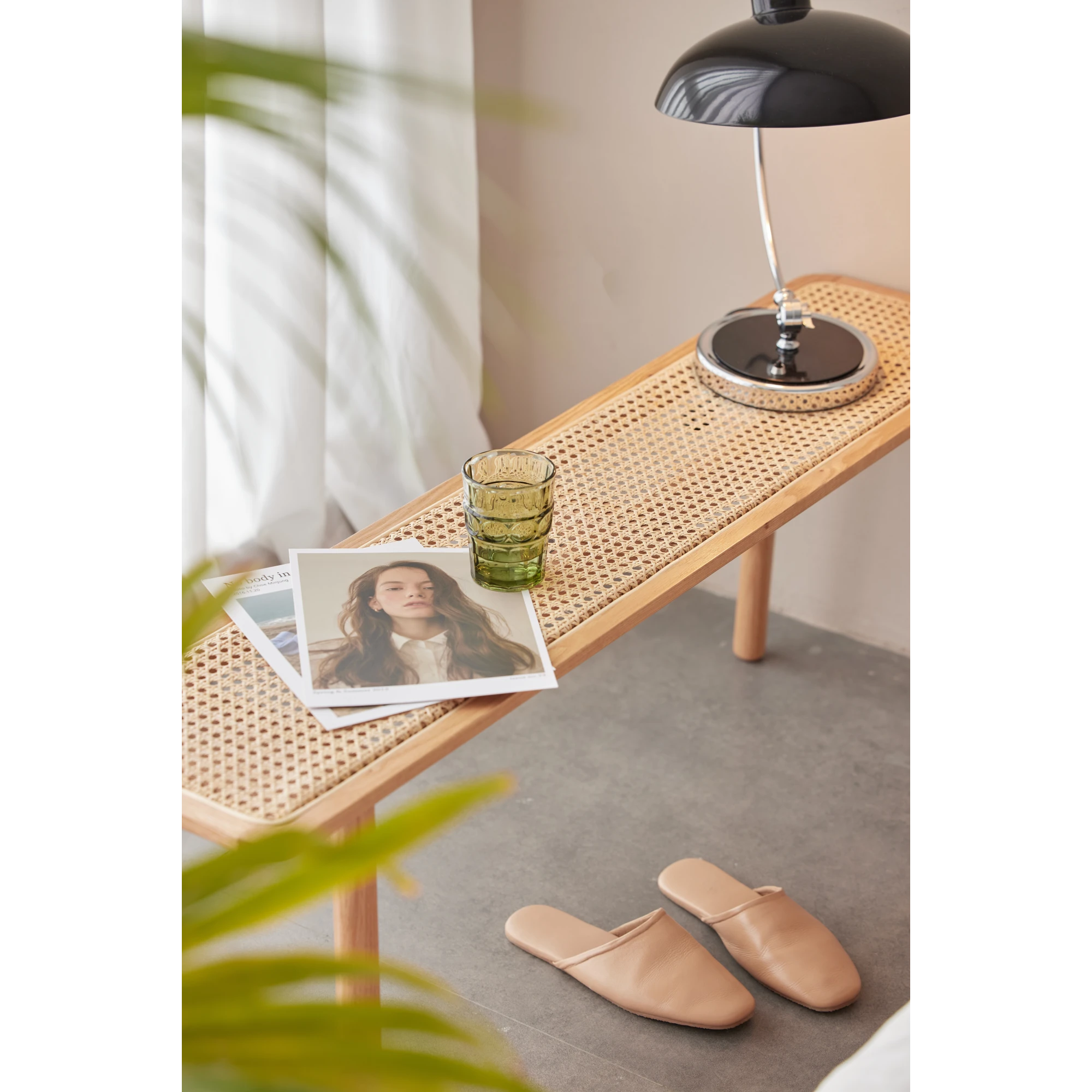 Solidwood Fuji Rattan Bench, 80cm