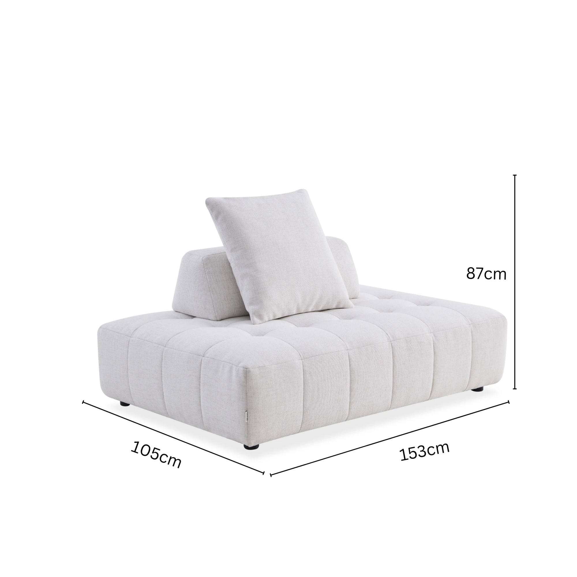 MODE Rubik Chaise Sofa, Oatmeal