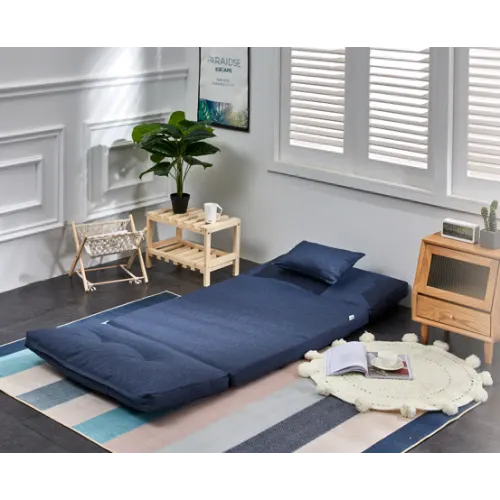 Urbana Japanese Futon Lounge 1-Seater Sofa Bed, 90cm, Blue