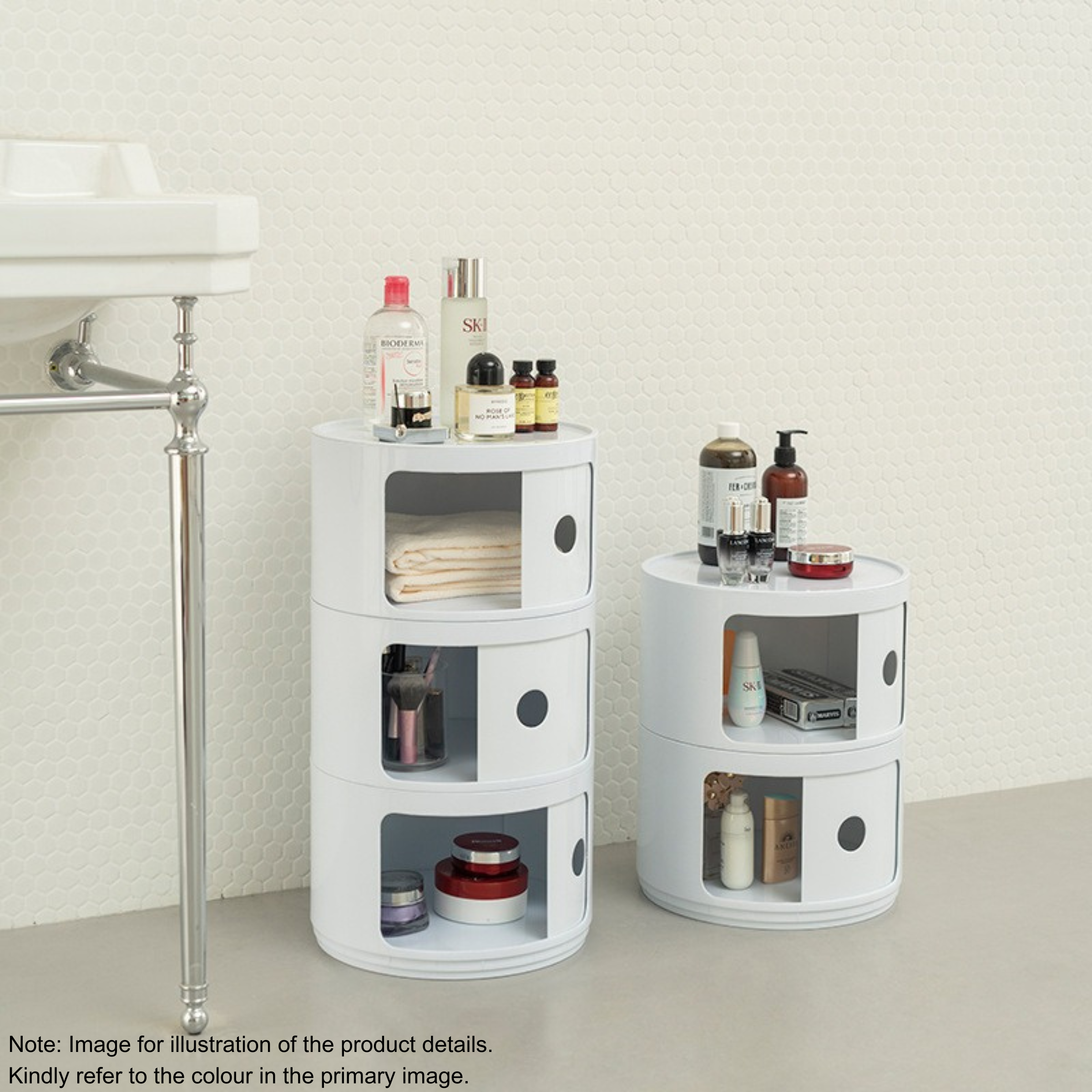 MODE Anna Ferrieri Componibili 2 Tier Storage Unit Replica, 32x40CM, White