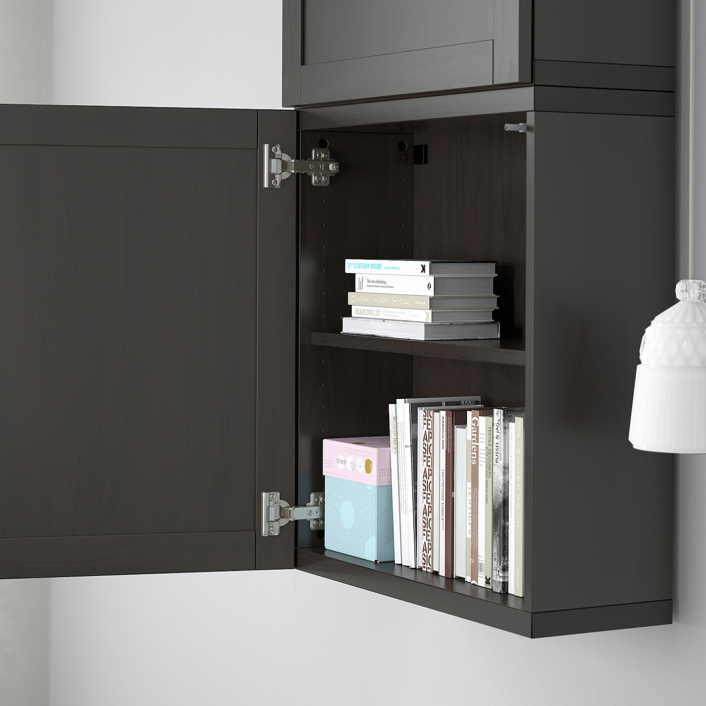 IKEA BESTA Shelf 56x16cm Black-brown