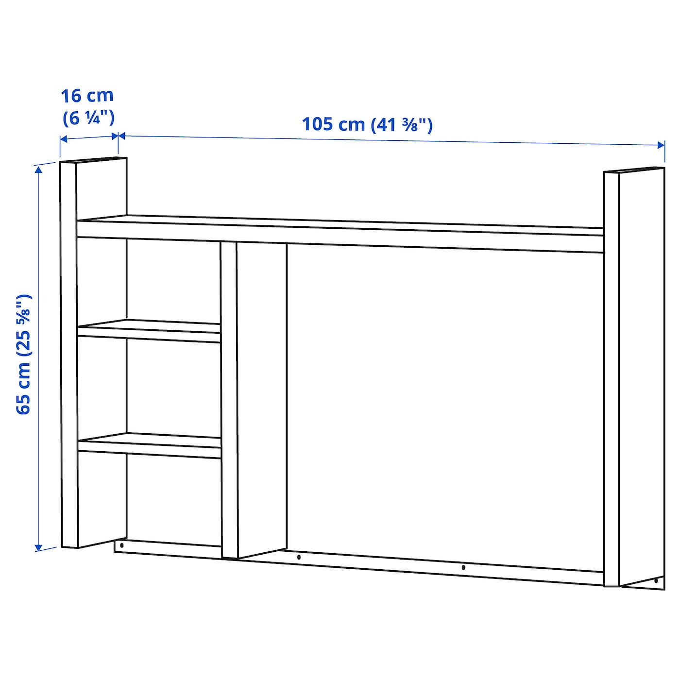 IKEA MICKE Add on unit 105x65cm White