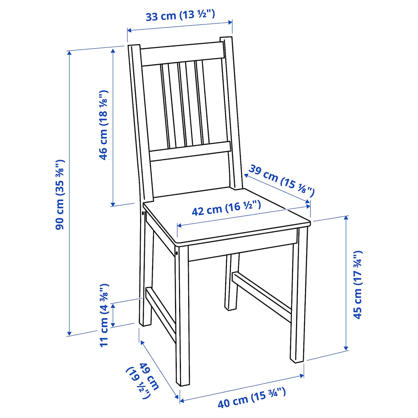 IKEA STEFAN Chair, Black-Brown