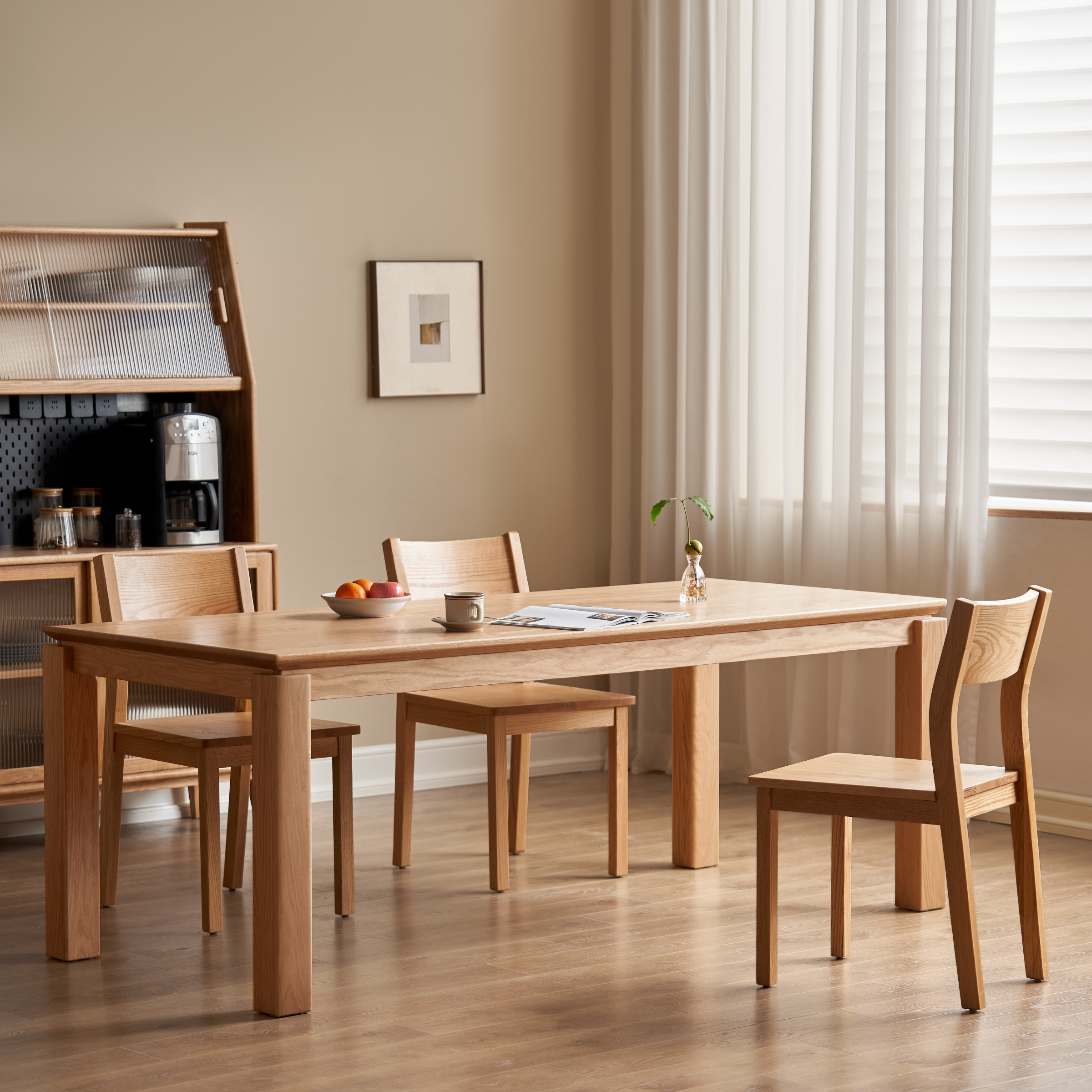 Solidwood Hemura Dining Table, 1.8m