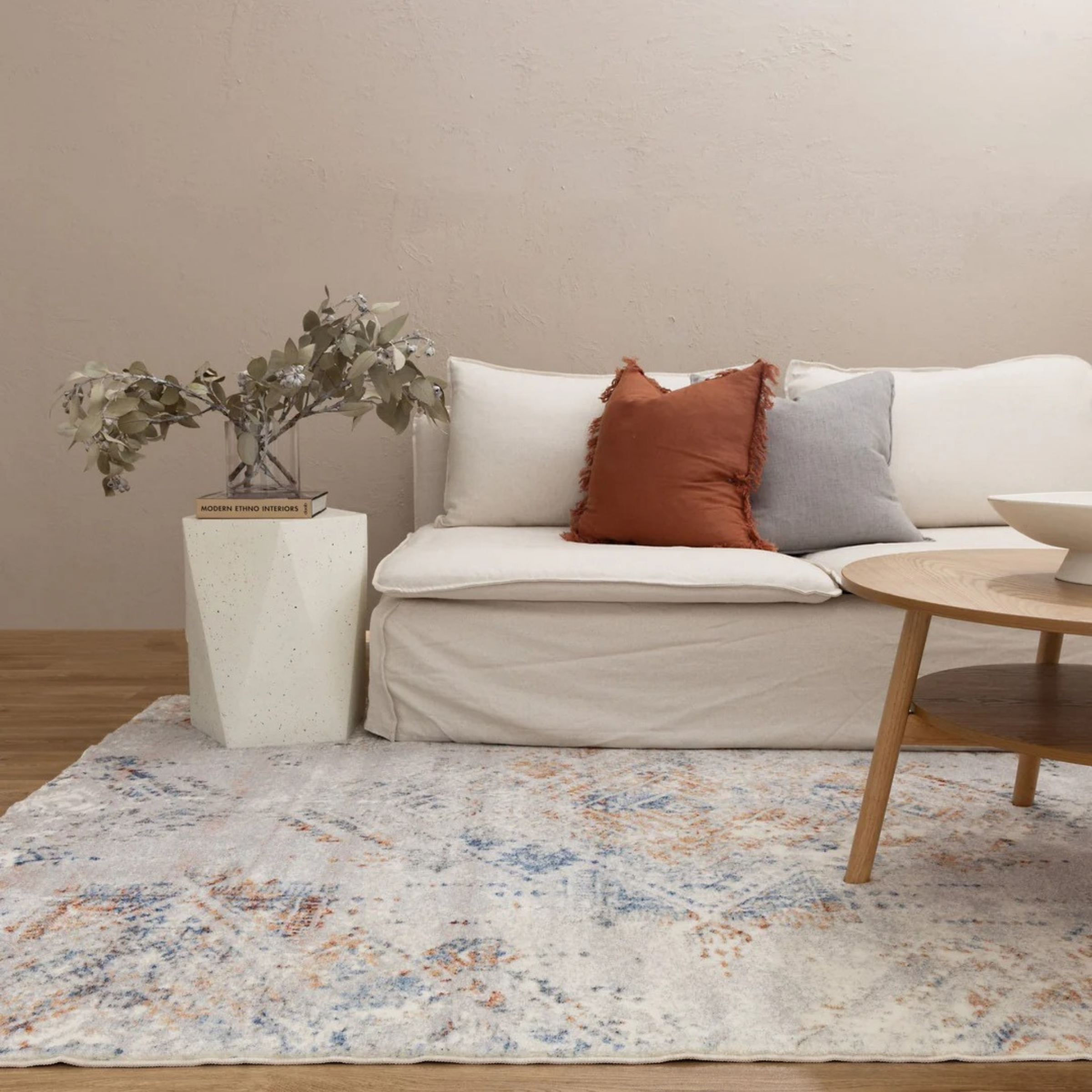 DreamWeaver Oasis Machine Washable Rug, Vintage Blue, 160x230cm