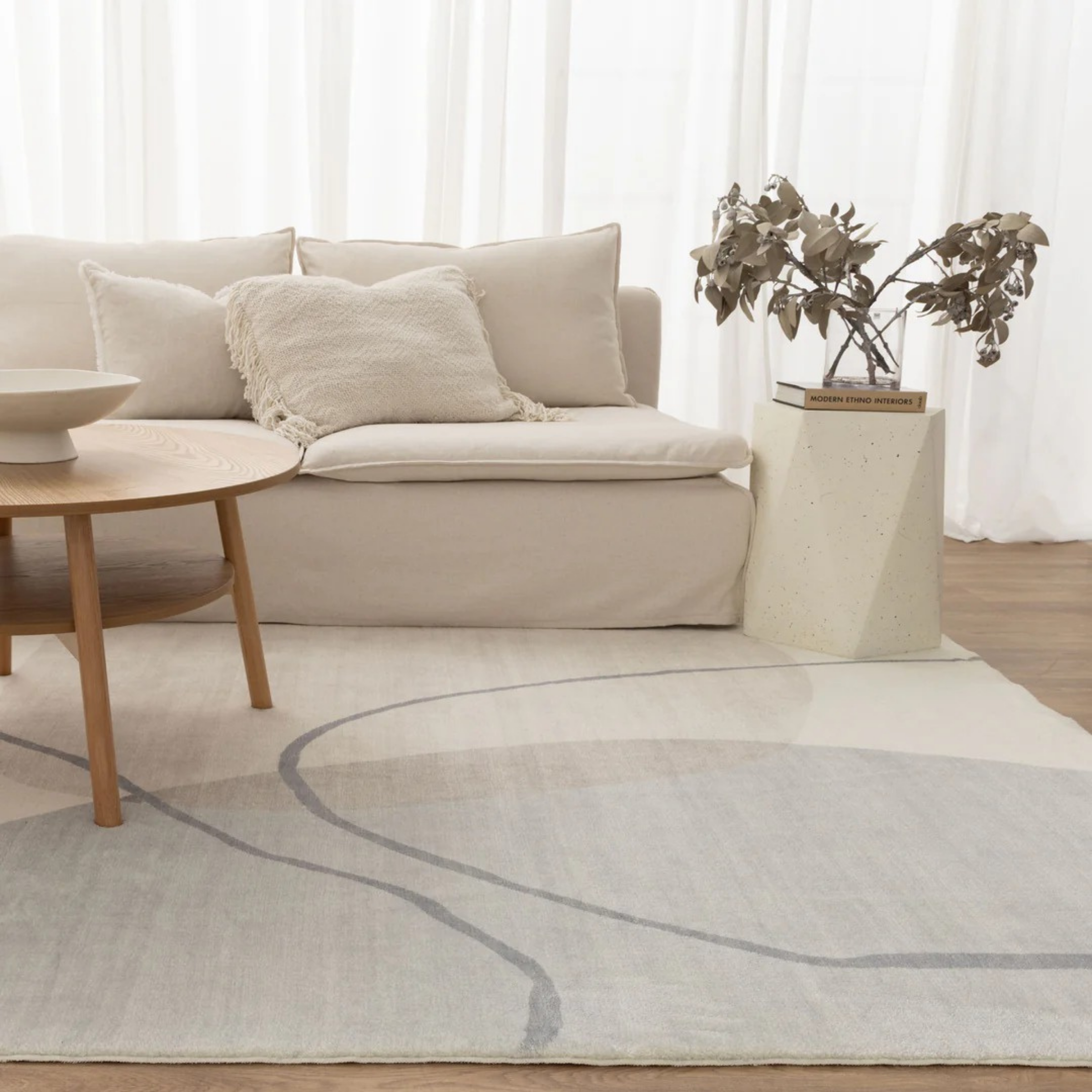 DreamWeaver Oasis Machine Washable Rug, Watercolour Multi, 200x290cm