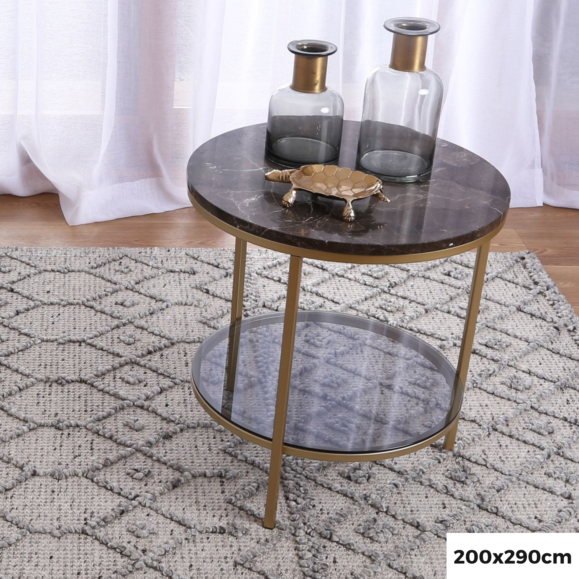Wild Yarn Dream Wool and Cotton Rug, Storm, 200x290cm