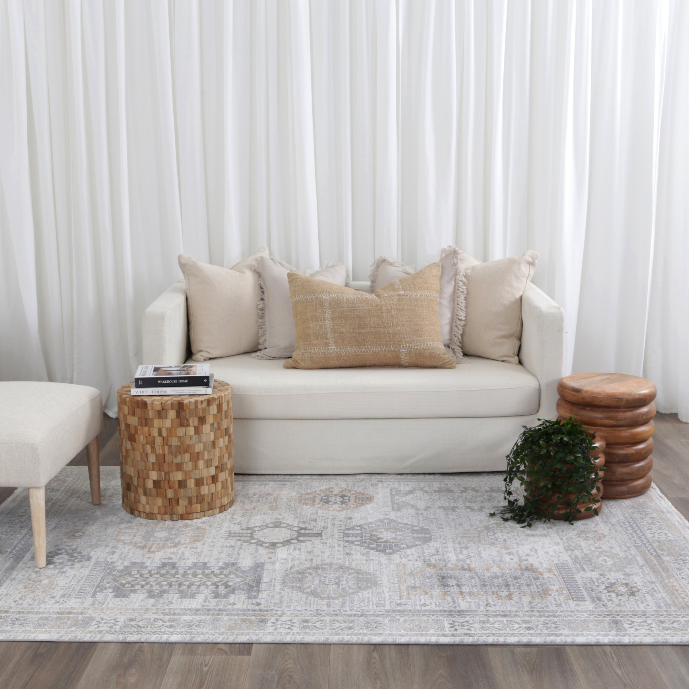 Wild Yarn Seasons Vintage Serengeti Rug, Cream & Grey, 160x230cm
