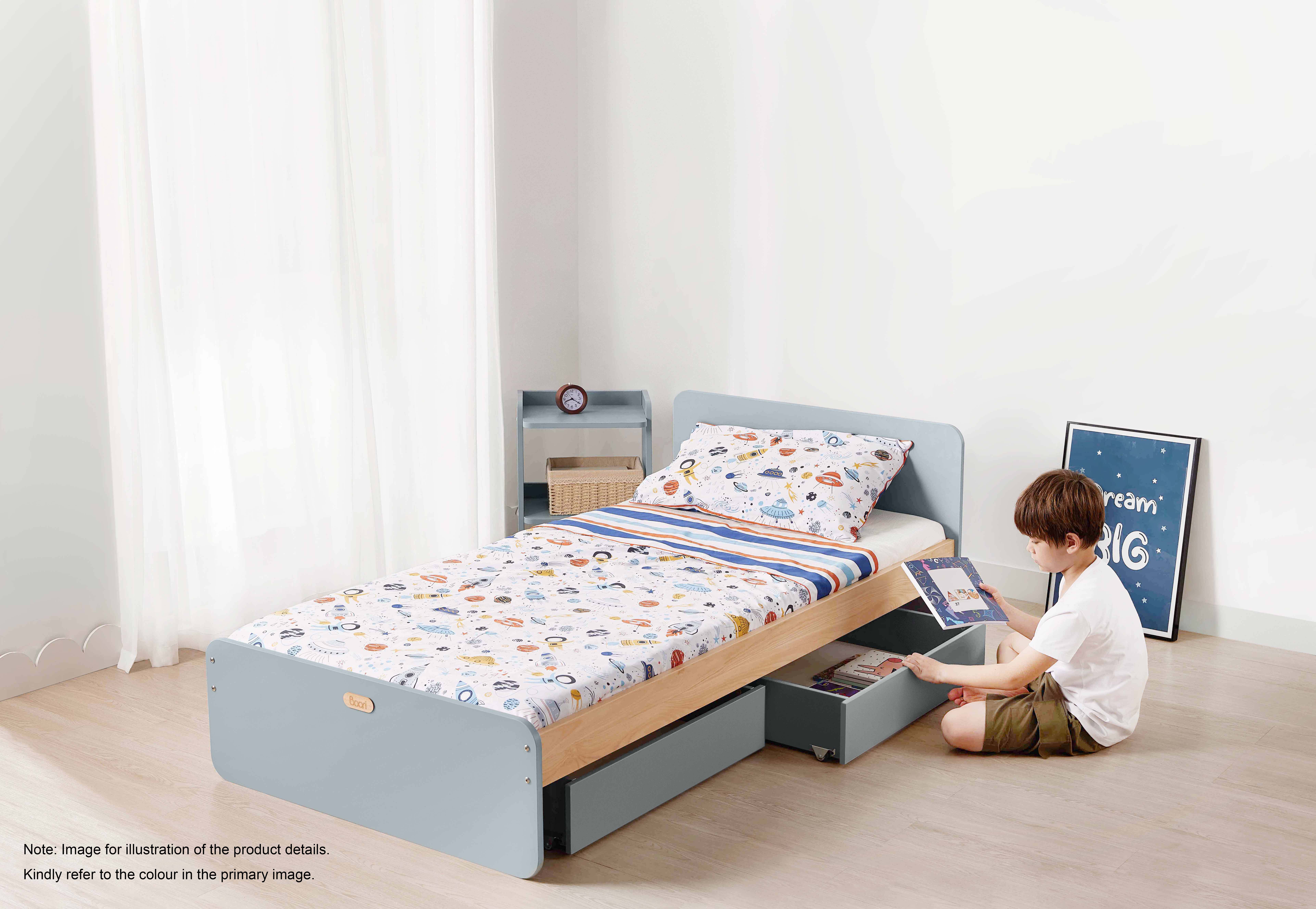 Boori Neat Kids NZ Single Bed with Spring Mattress, Cherry