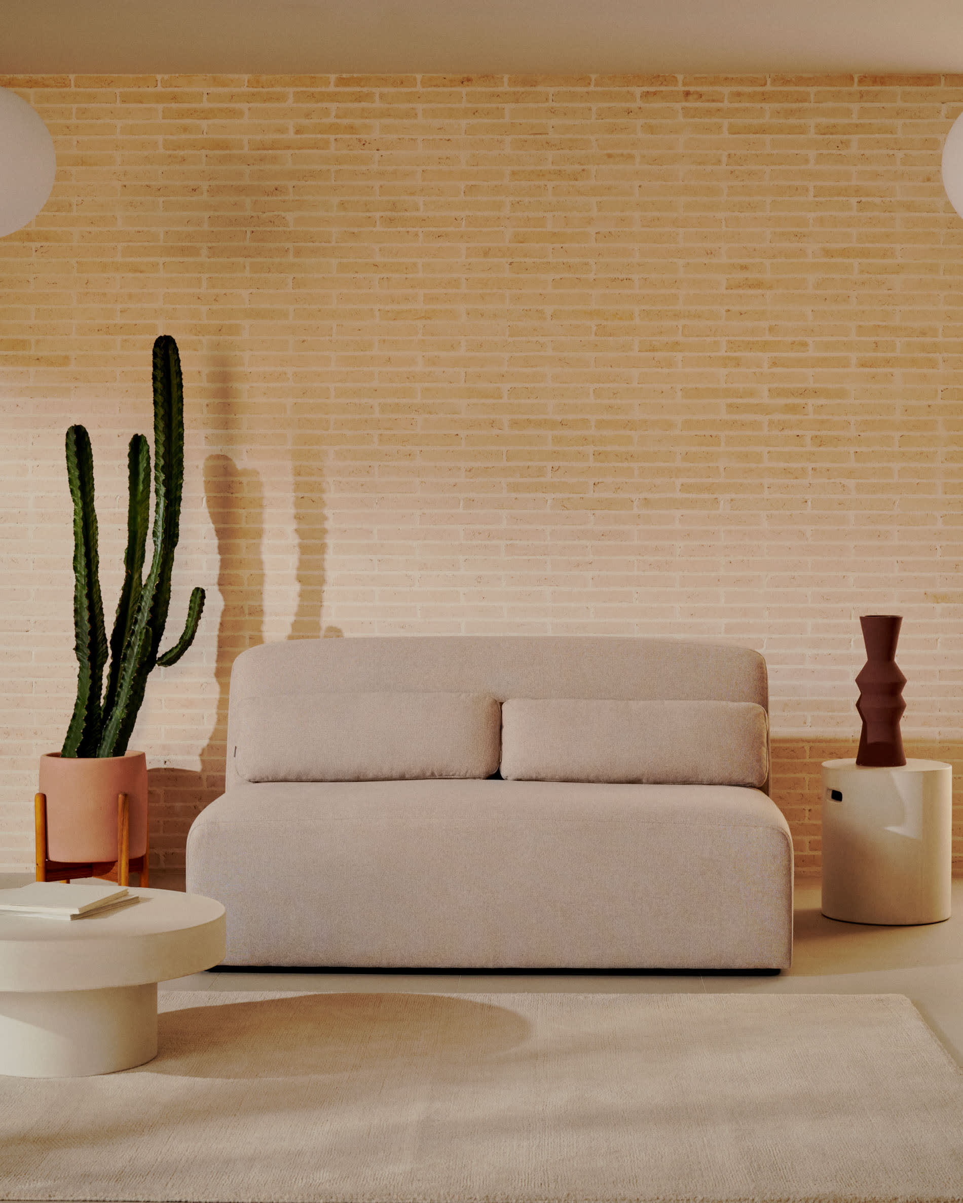 Kave Home Neom Modular 2-Seat Sofa, 158cm, Beige