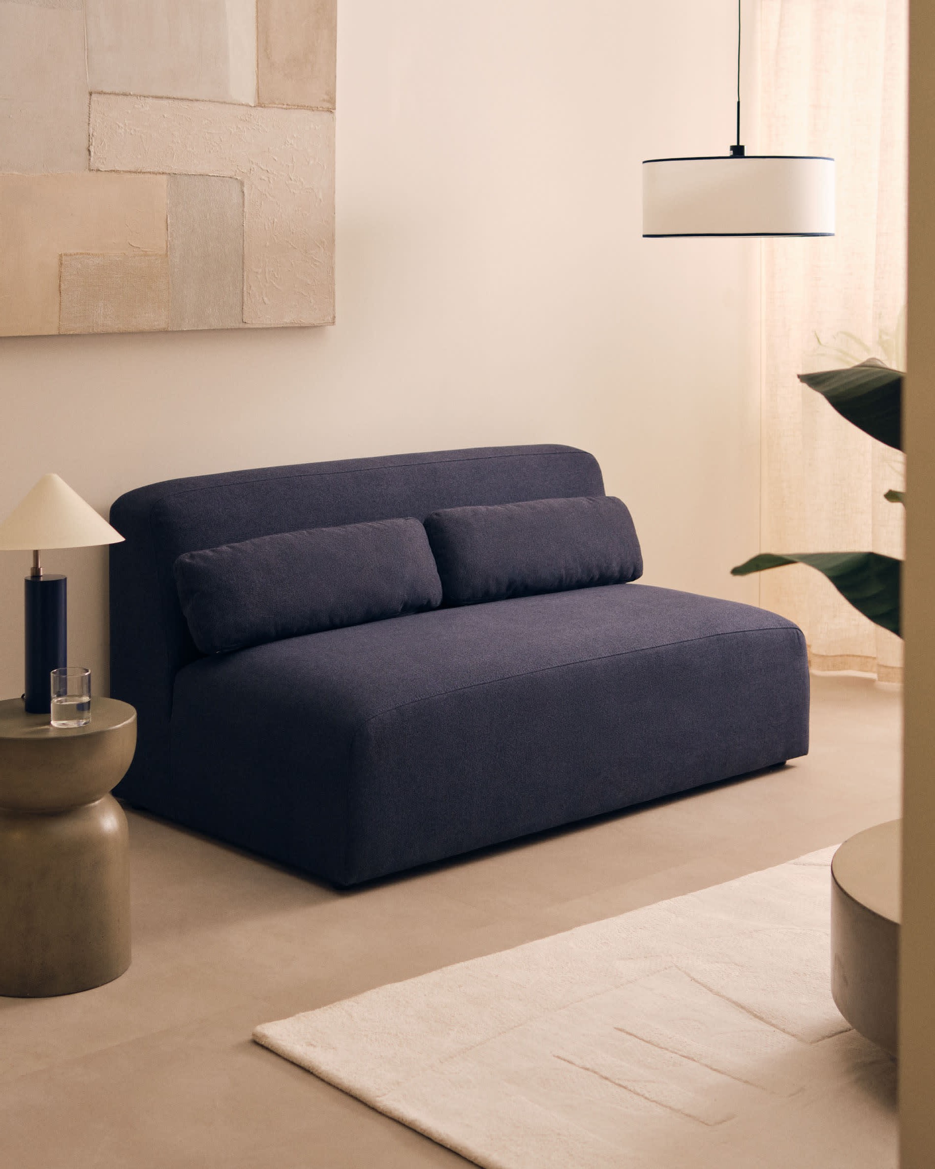 Kave Home Neom Modular 2-Seat Sofa, 158cm, Blue