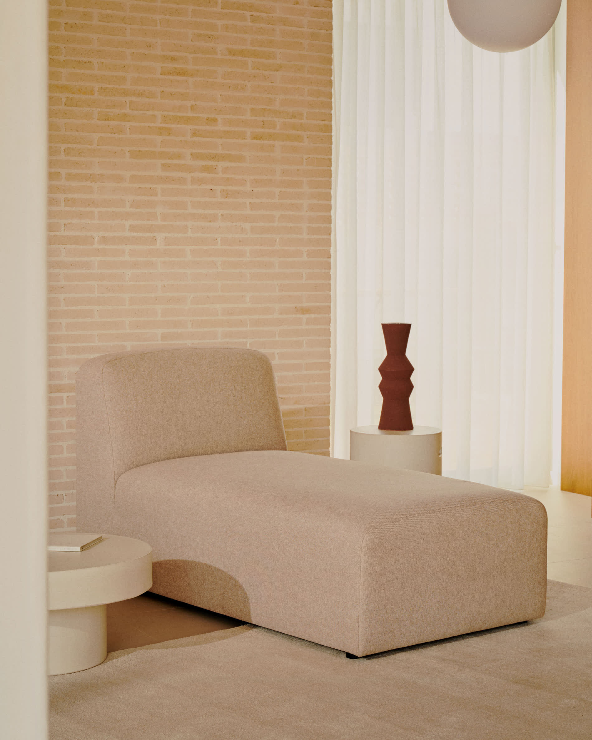 Kave Home Neom Modular Chaise Sofa, Beige