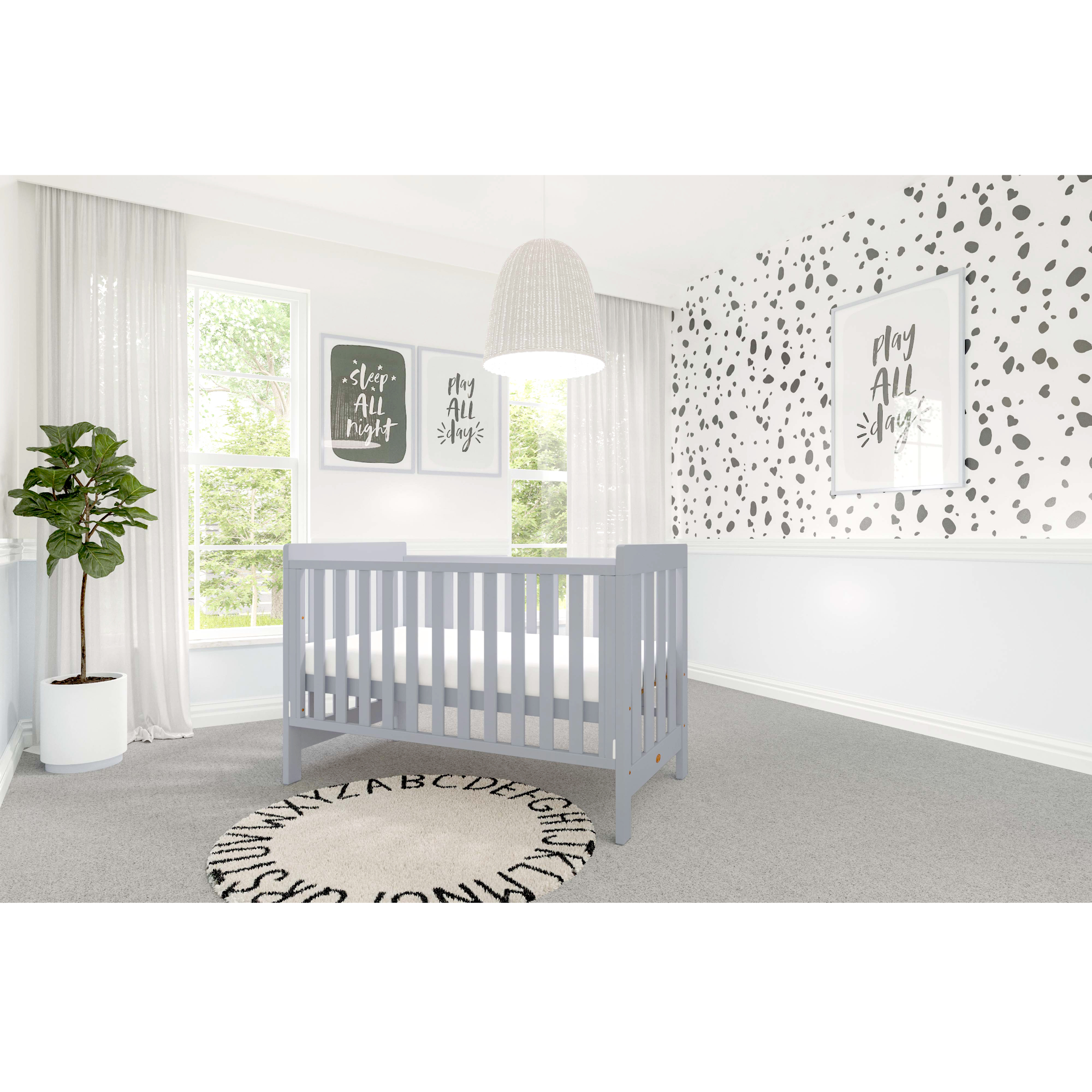 Boori Daintree Kids Baby Cot, Pebble