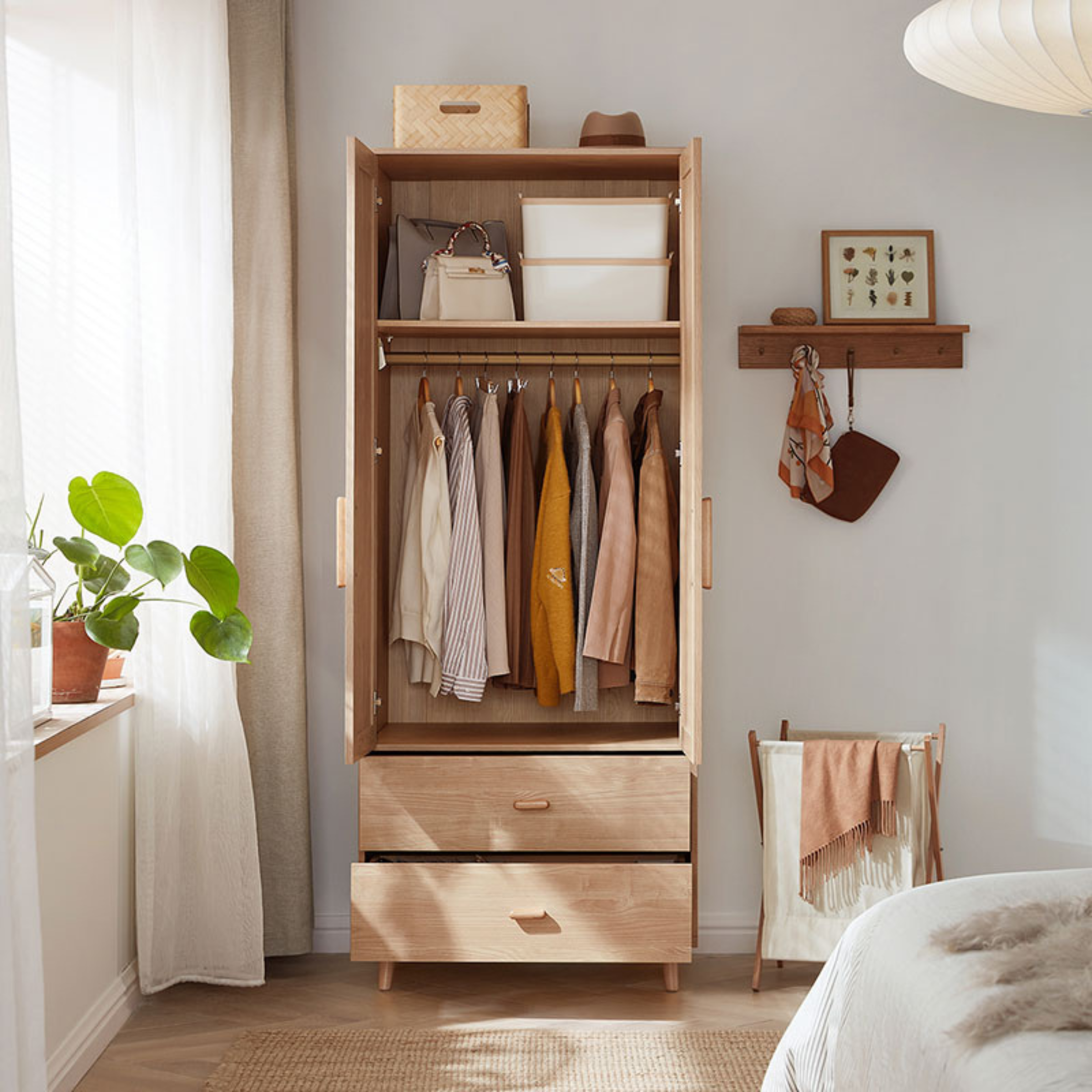 Linspire Noble 2-Doors Wardrobe with 2 Drawers
