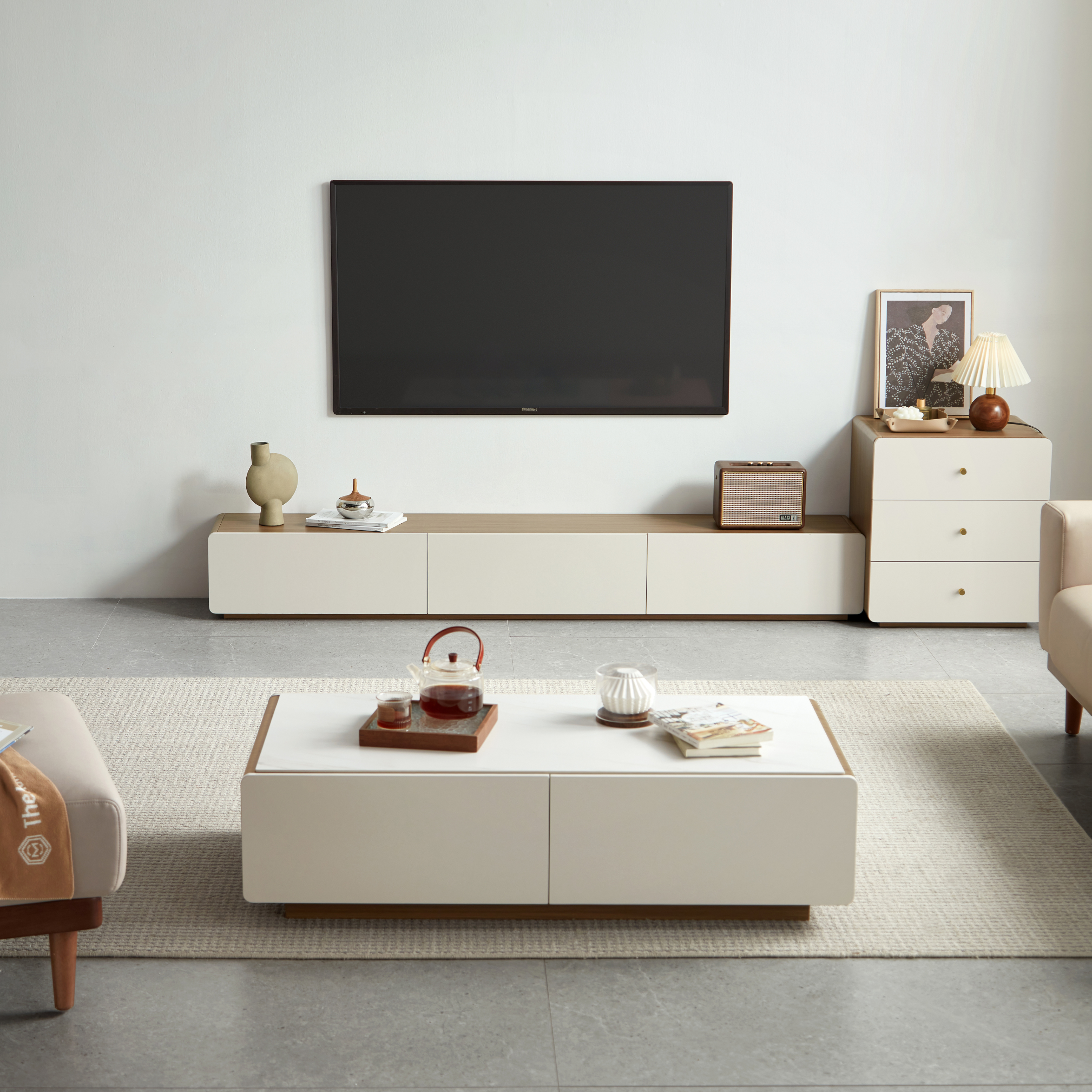 Linspire Pristine Entertainment Unit, W200cm