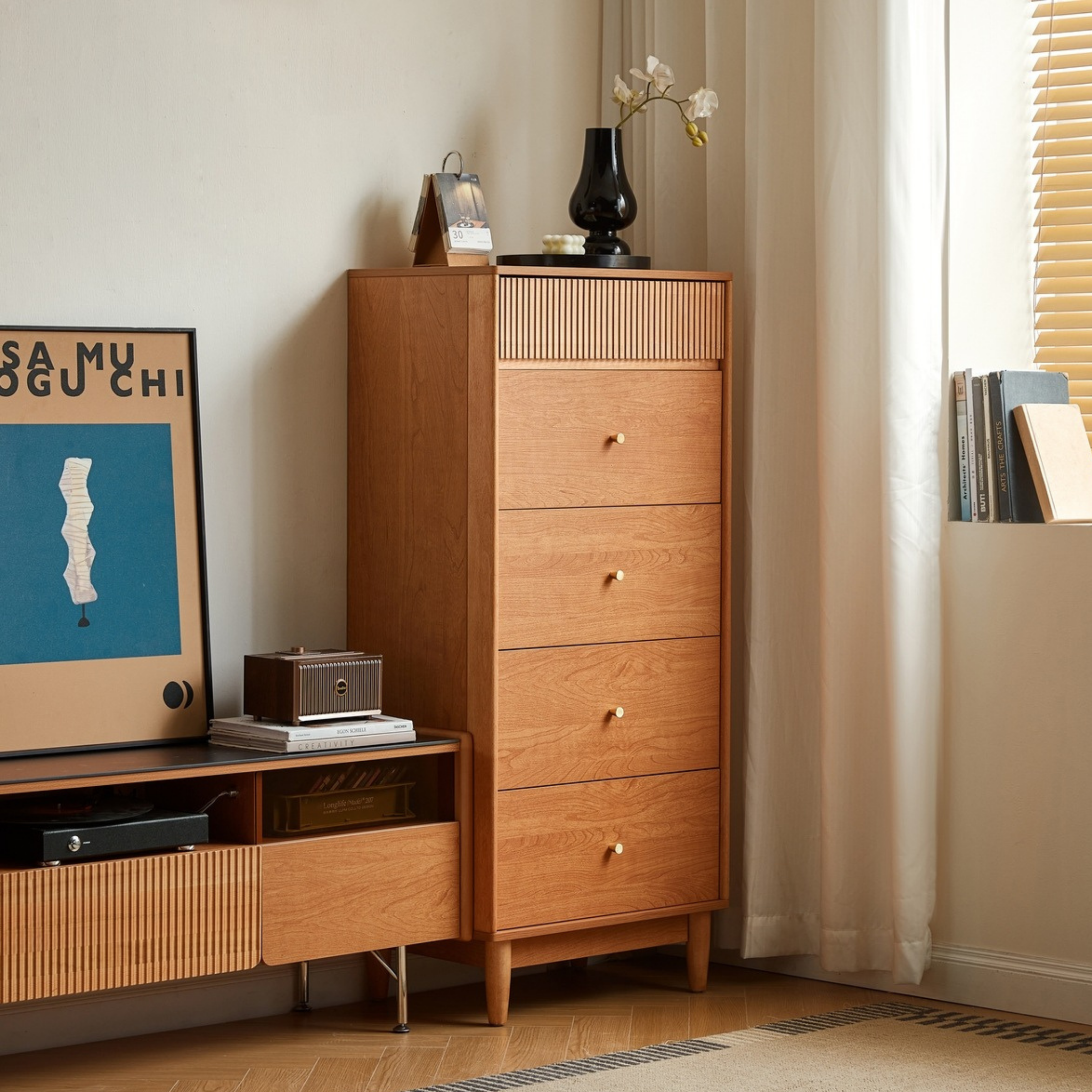 Linspire Railan Chest of 5 Drawers, Tall Boy