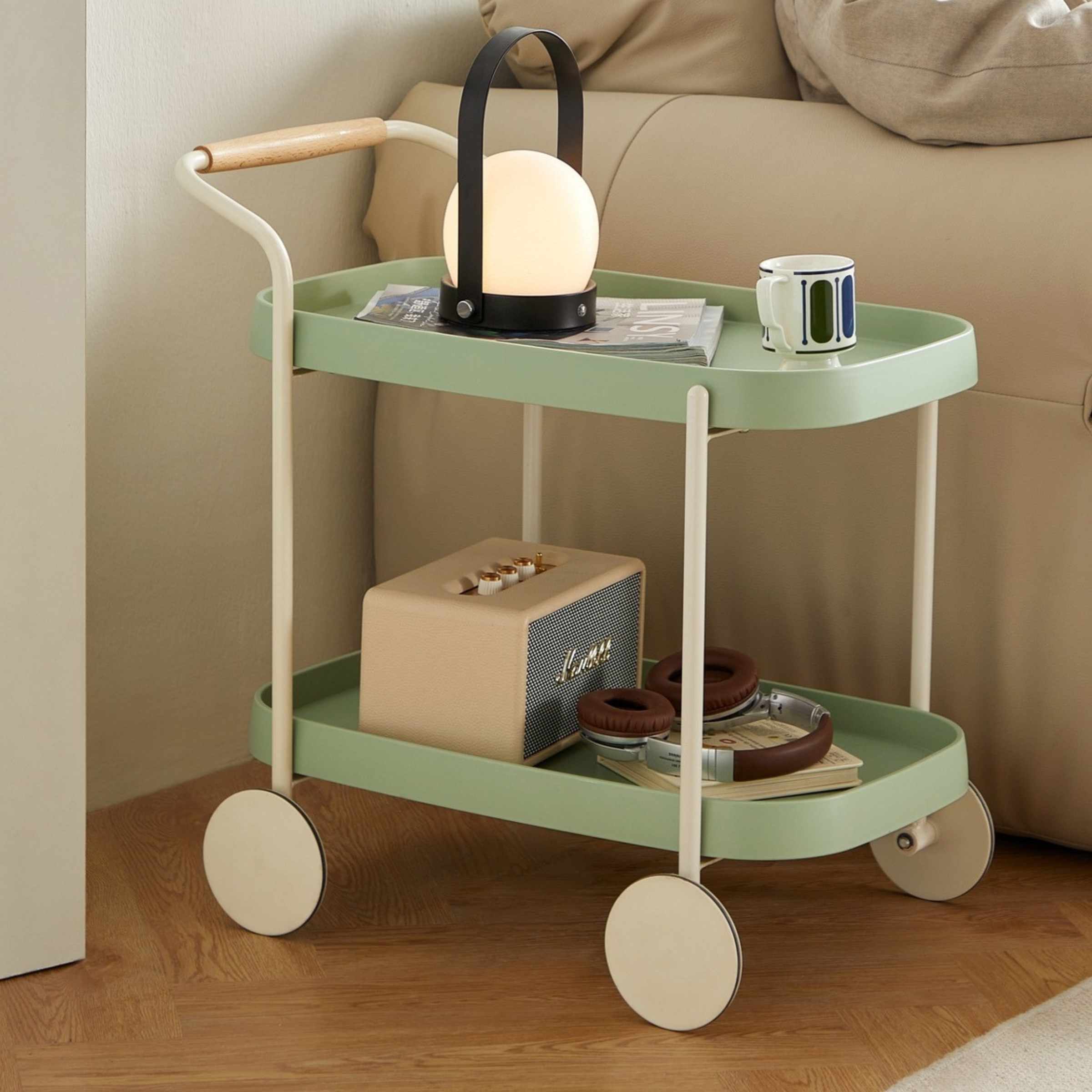 Linspire Strata Storage Trolley, Mint Green