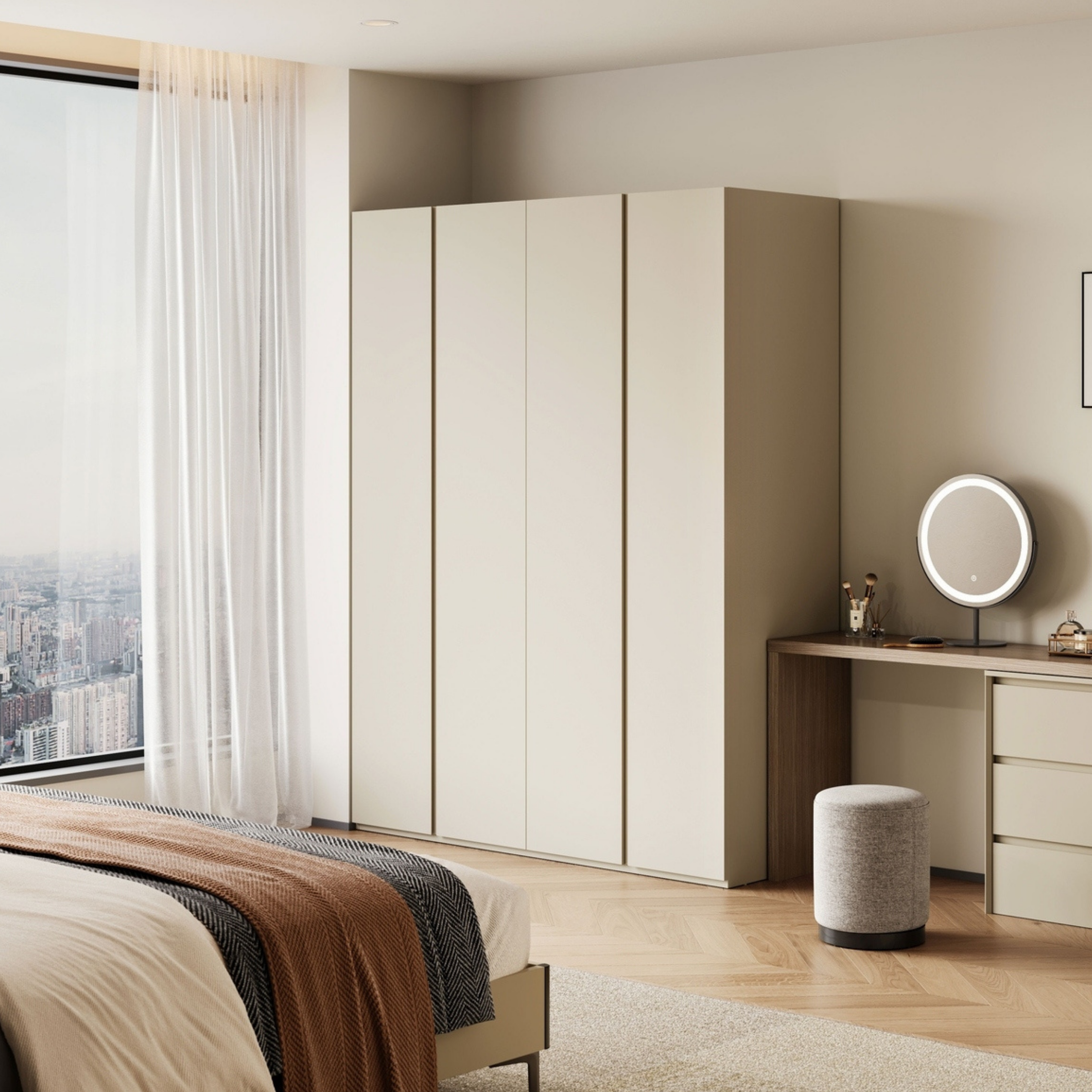 Linspire Vanko 4-Door Wardrobe