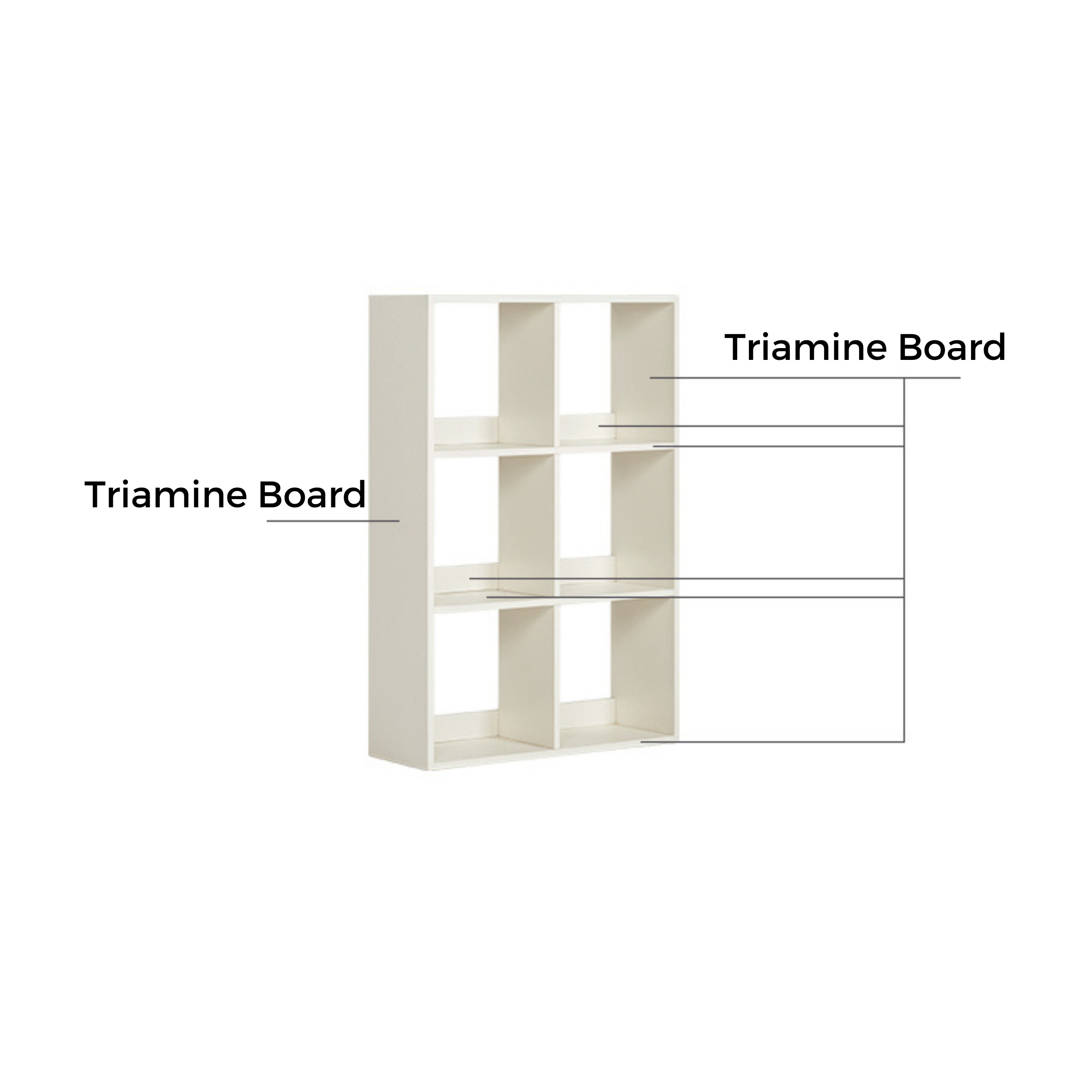 Linspire Geo 6-Cube Storage Unit, White