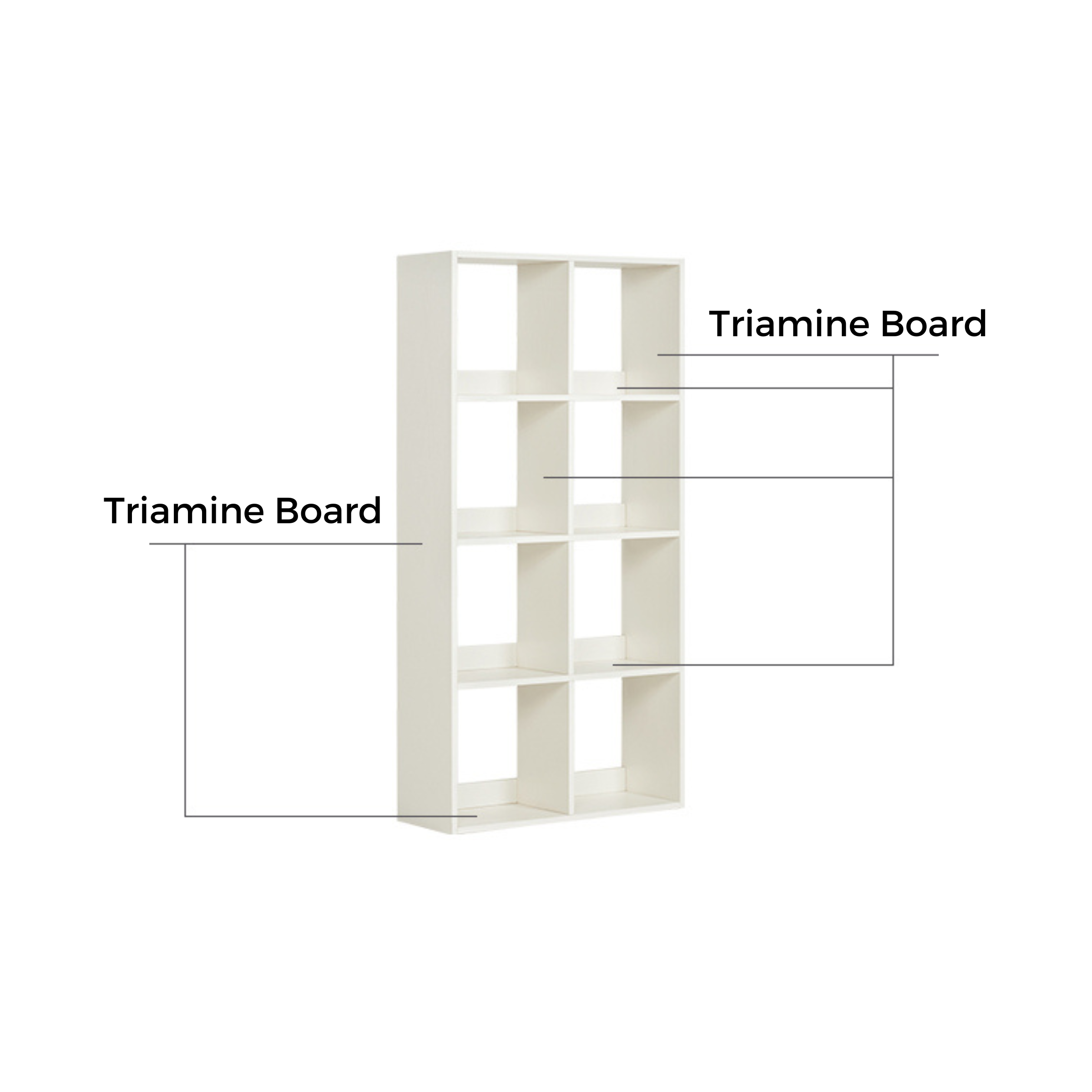 Linspire Geo 8-Cube Storage Unit, White