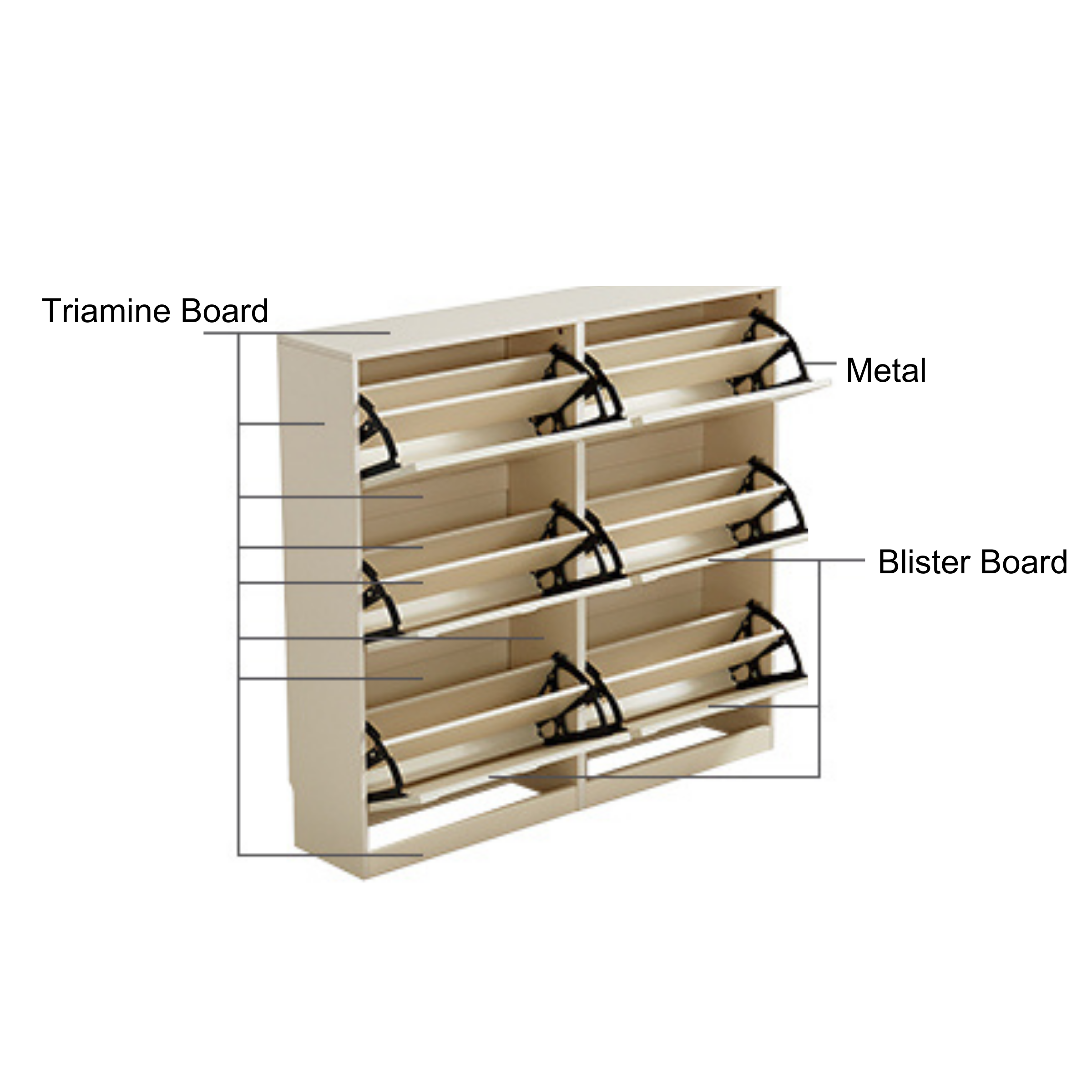 Linspire Haven Shoe Storage Cabinet, W120cm