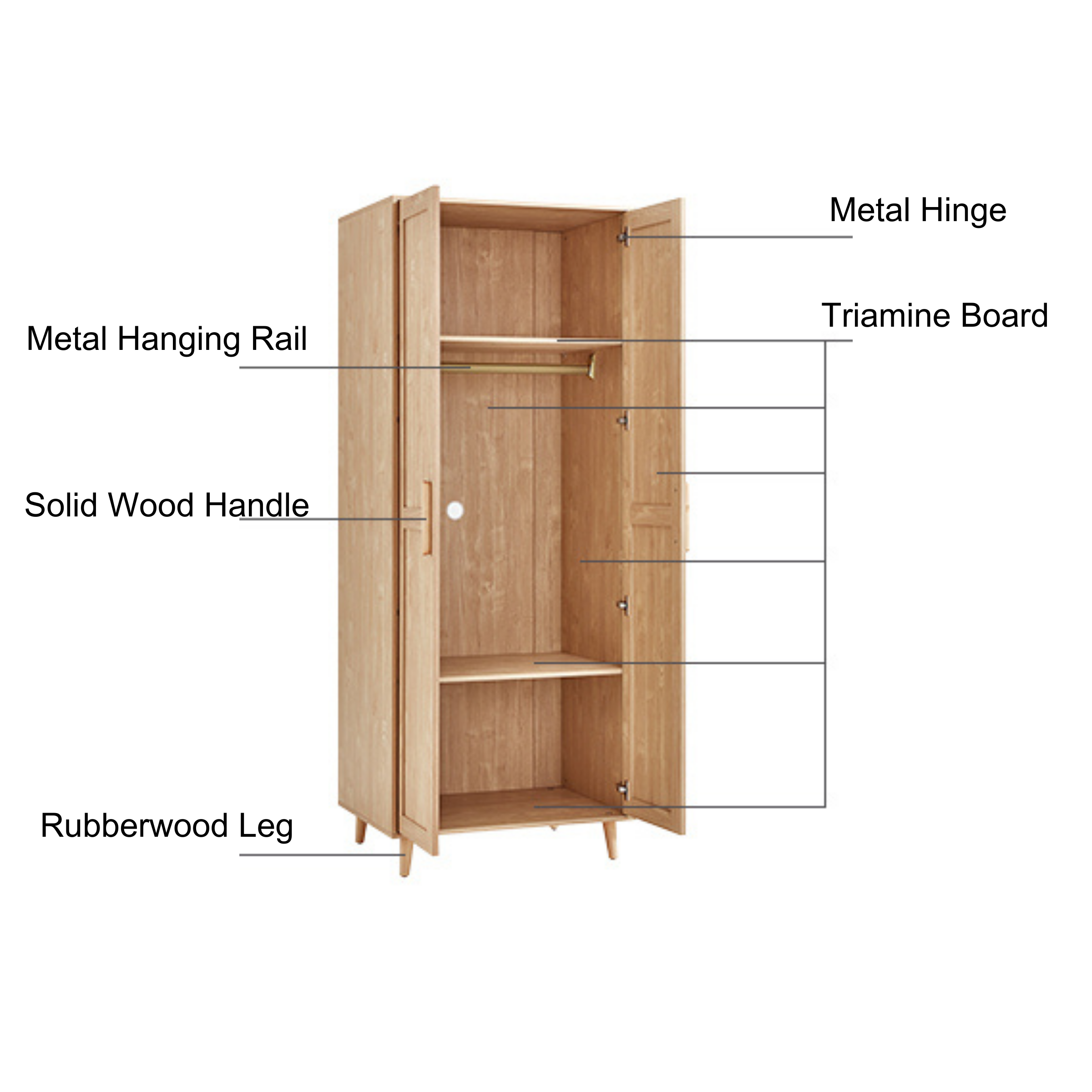 Linspire Noble 2-Doors Wardrobe