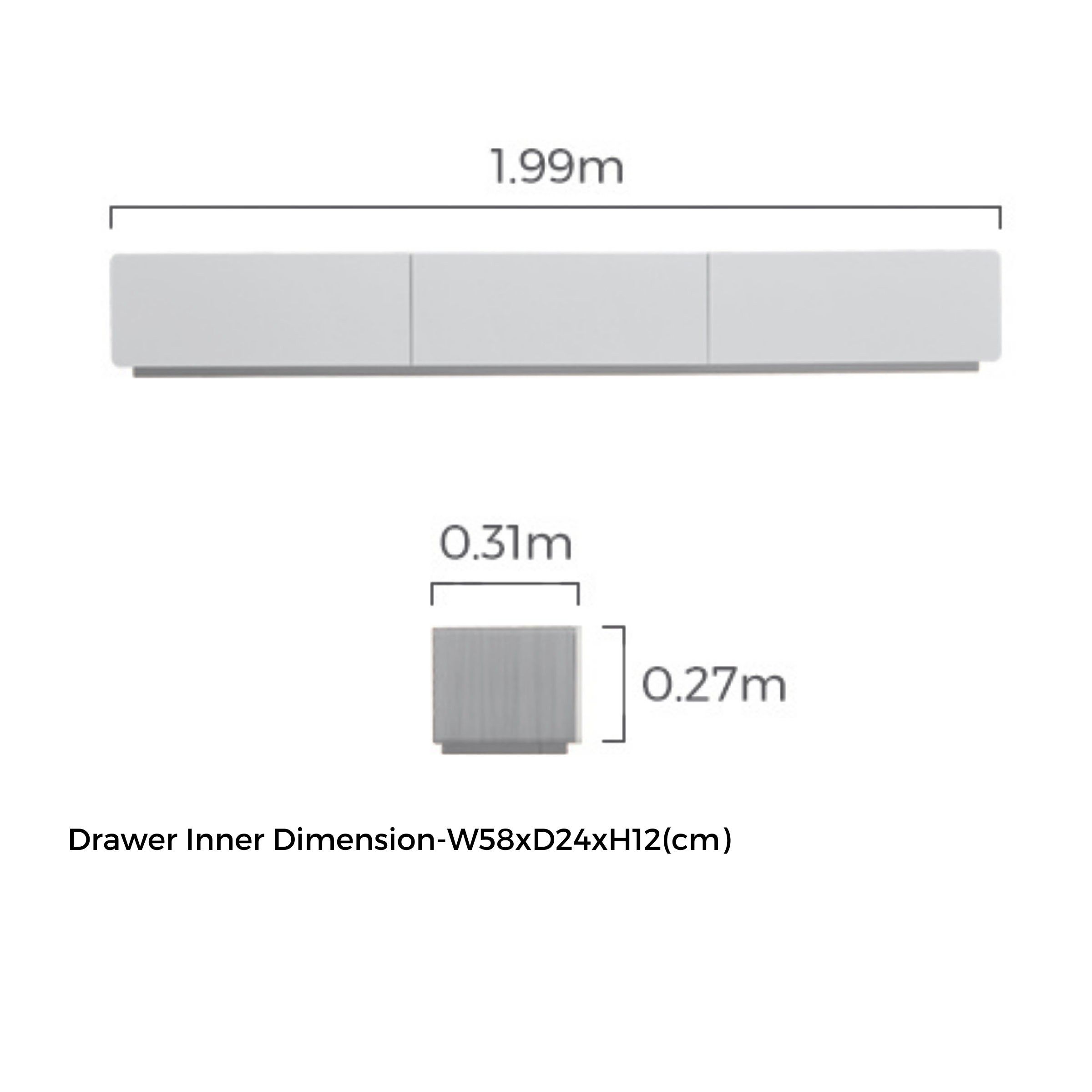 Linspire Pristine Entertainment Unit, W200cm
