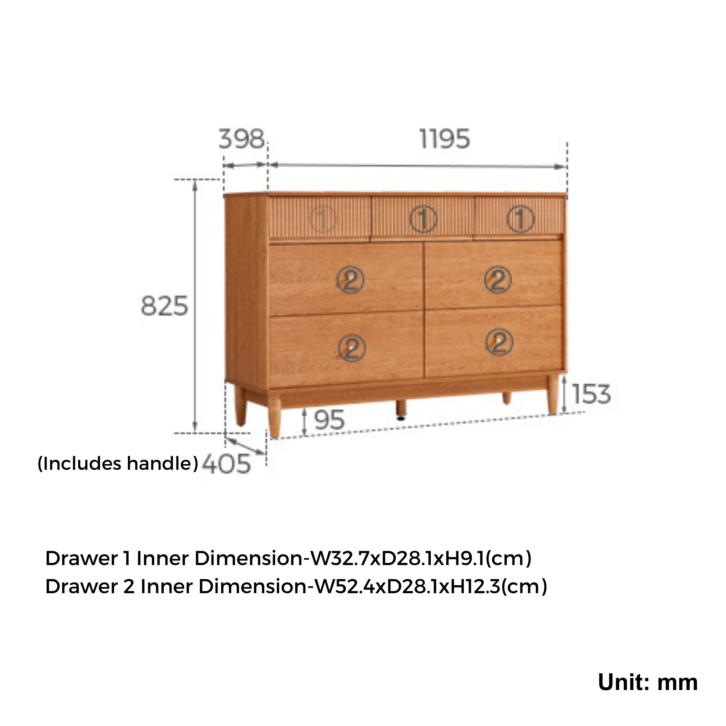 Linspire Railan Chest of 9 Drawers