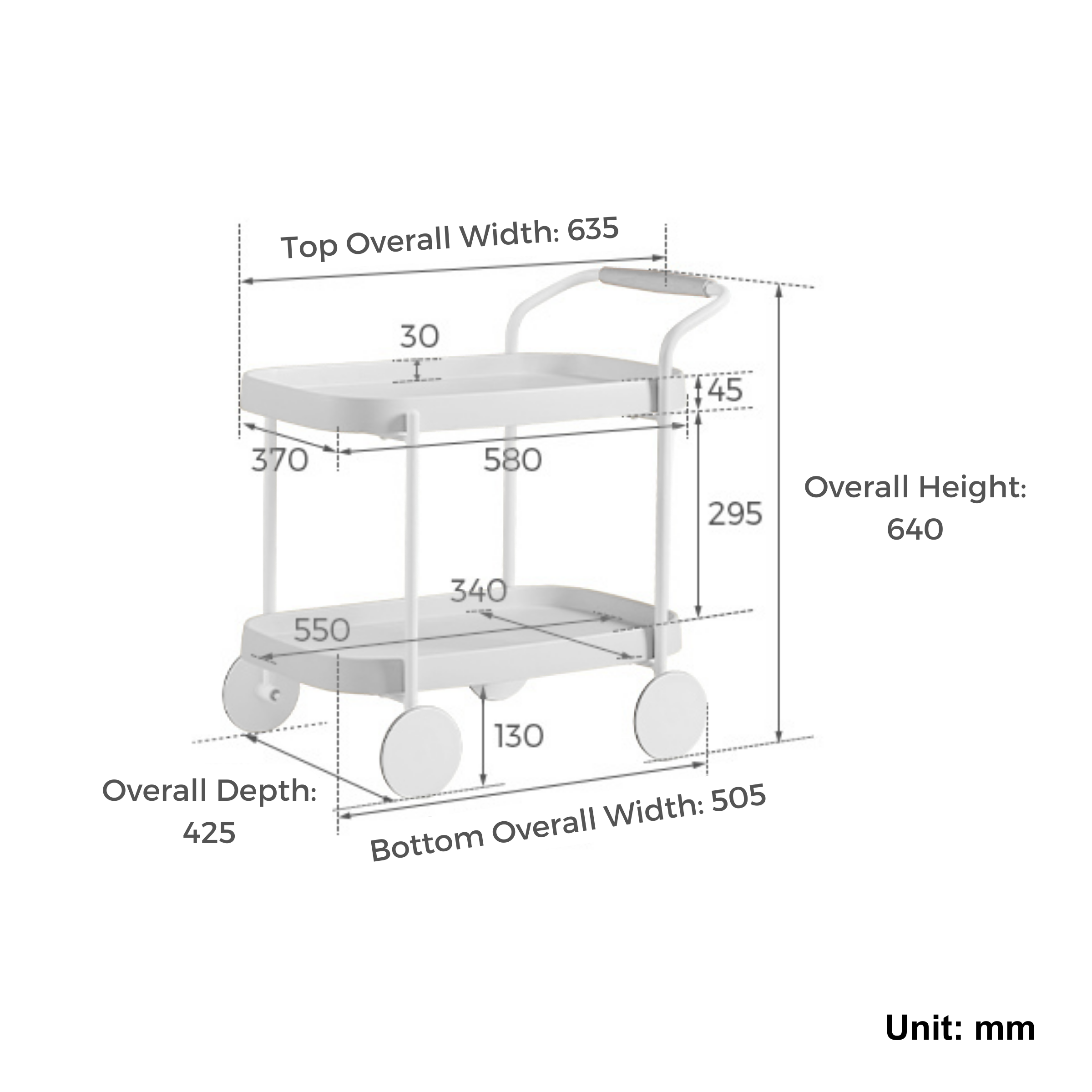 Linspire Strata Storage Trolley, Mint Green