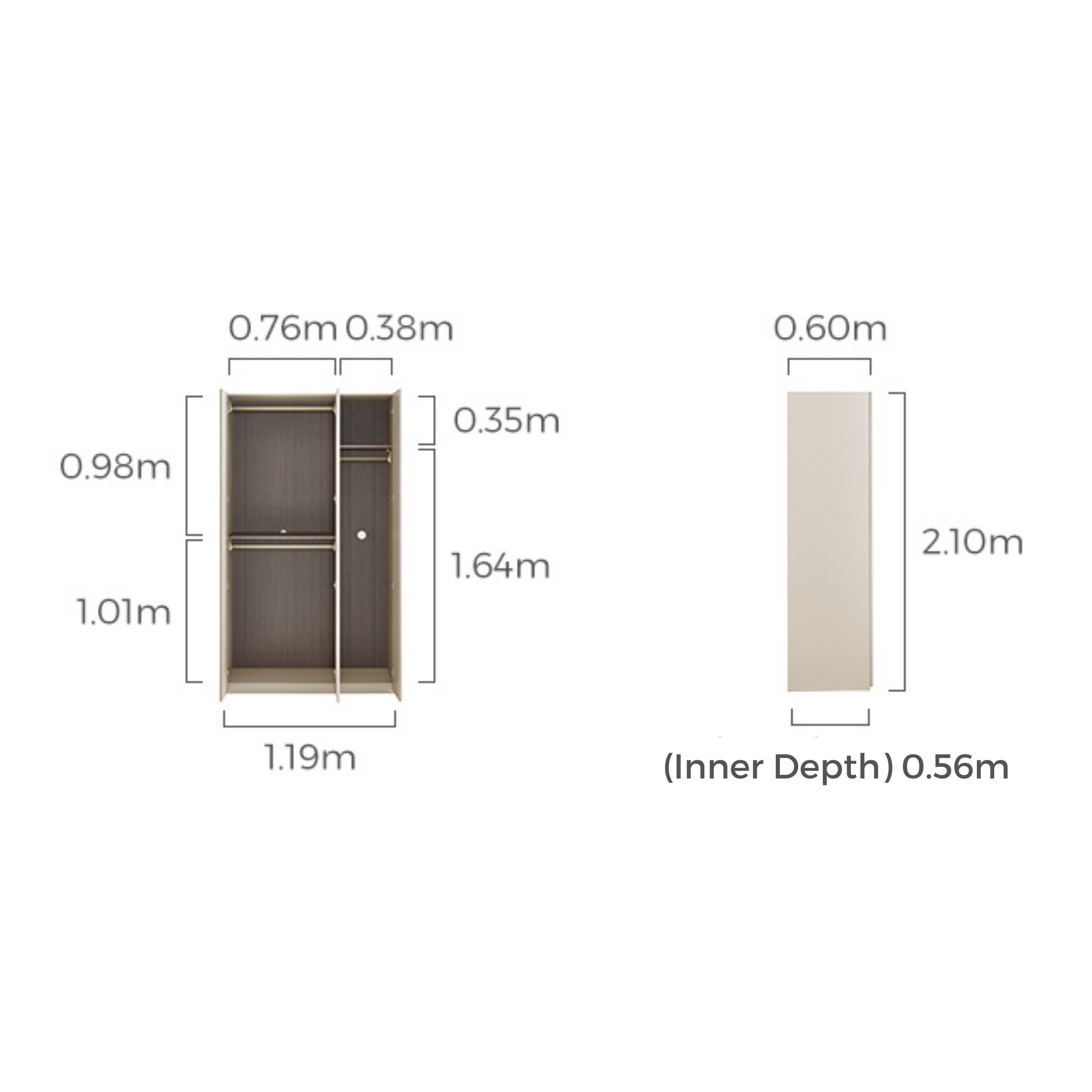 Linspire Vanko 3-Door Wardrobe