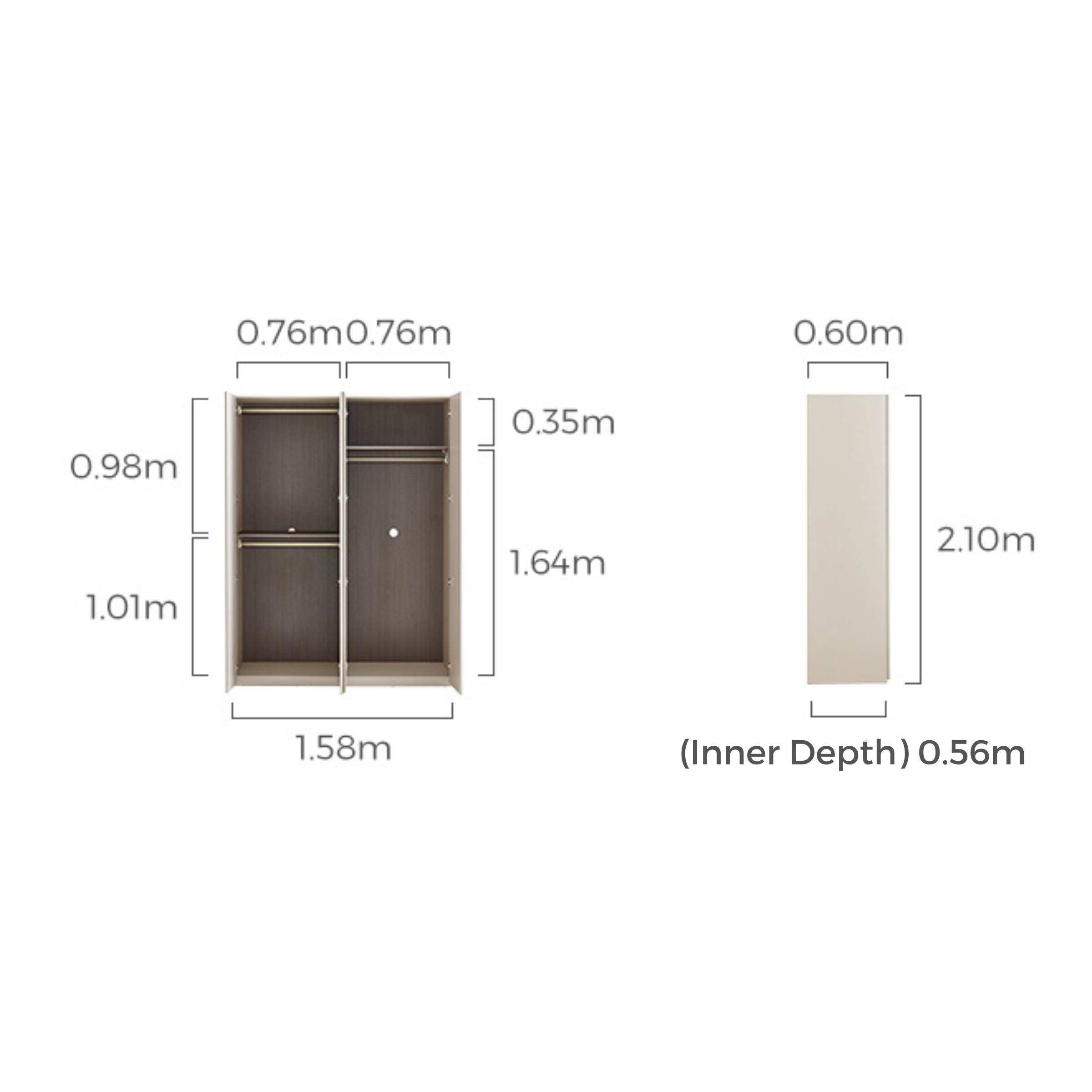 Linspire Vanko 4-Door Wardrobe