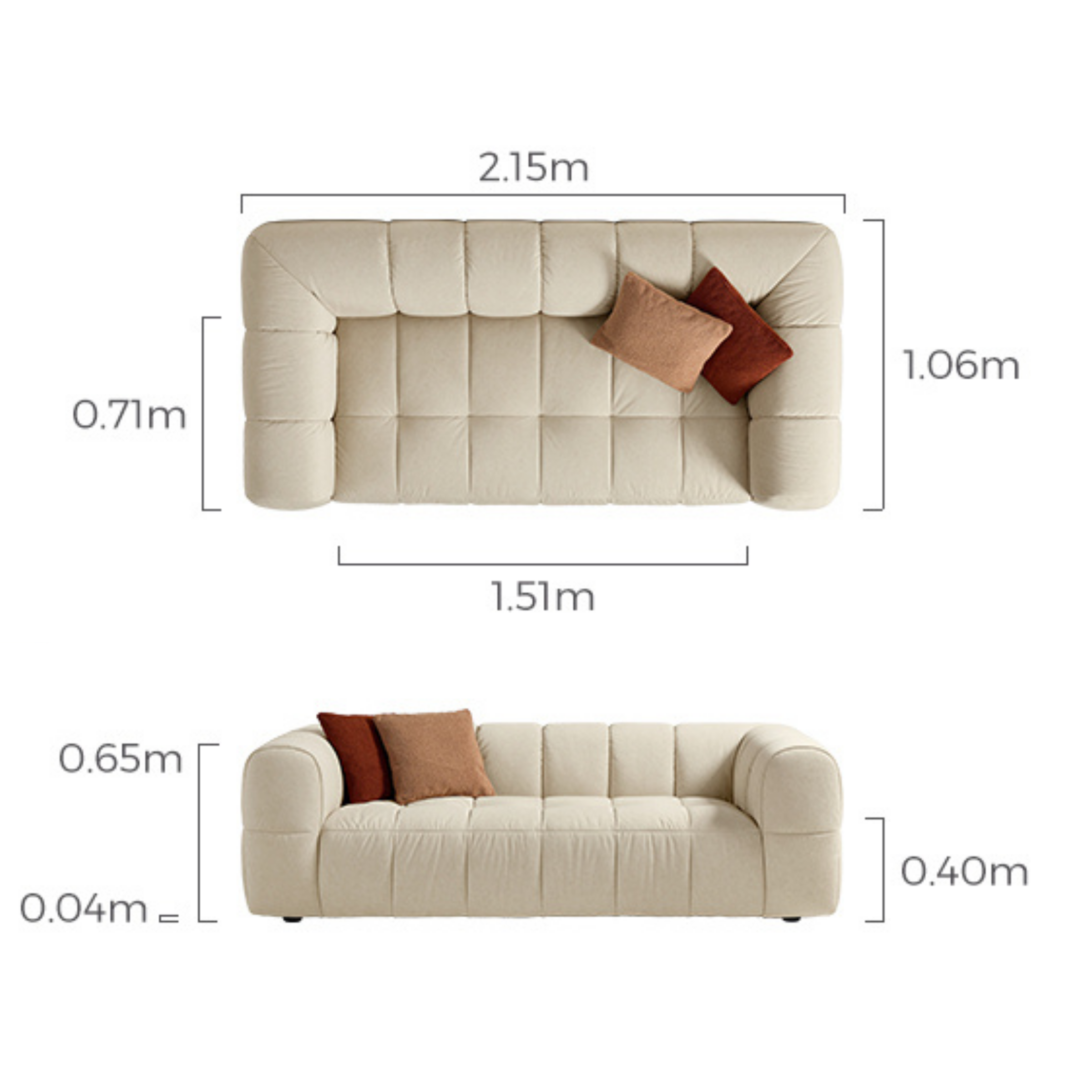 Linspire Yeliz Leathaire 3-Seater Sofa