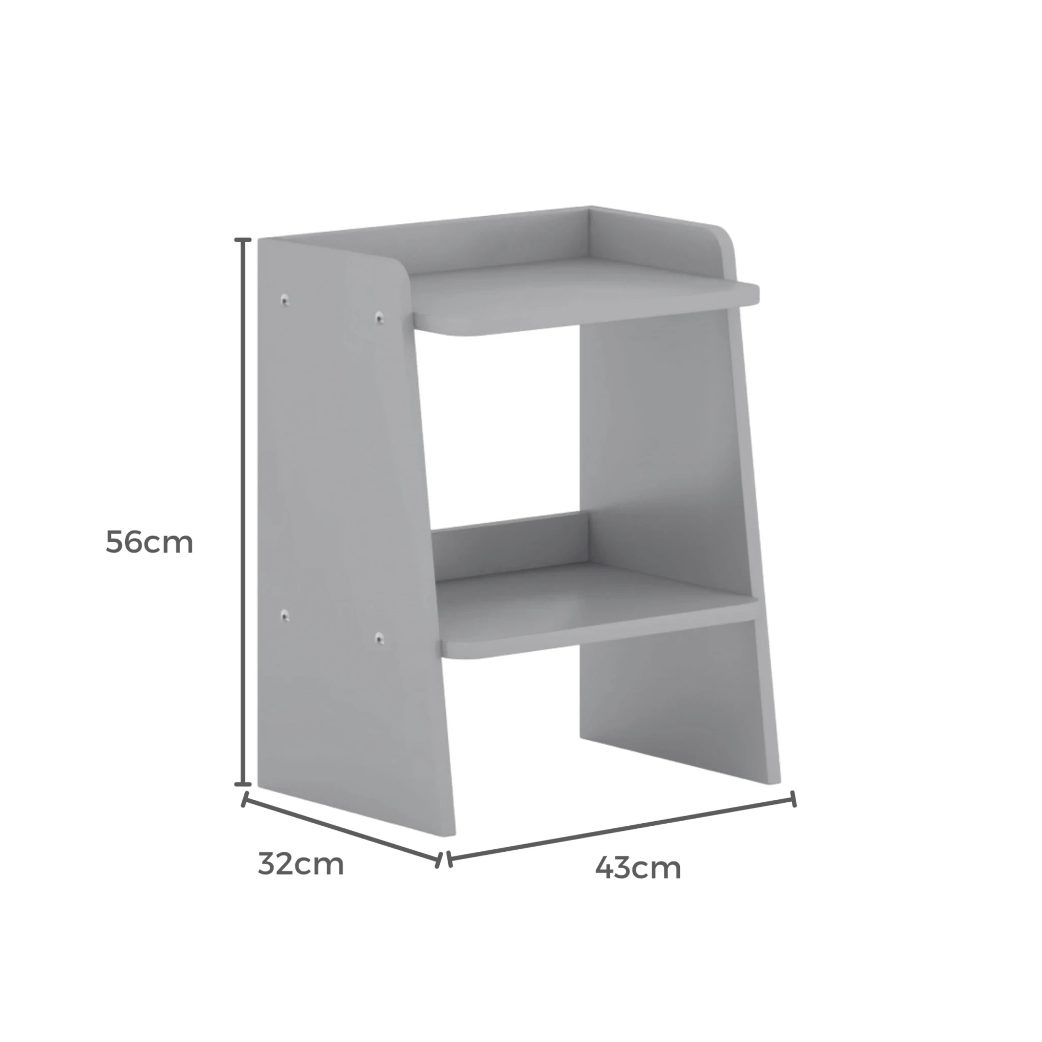 Boori Neat Kids Bedside Stand, Barley White