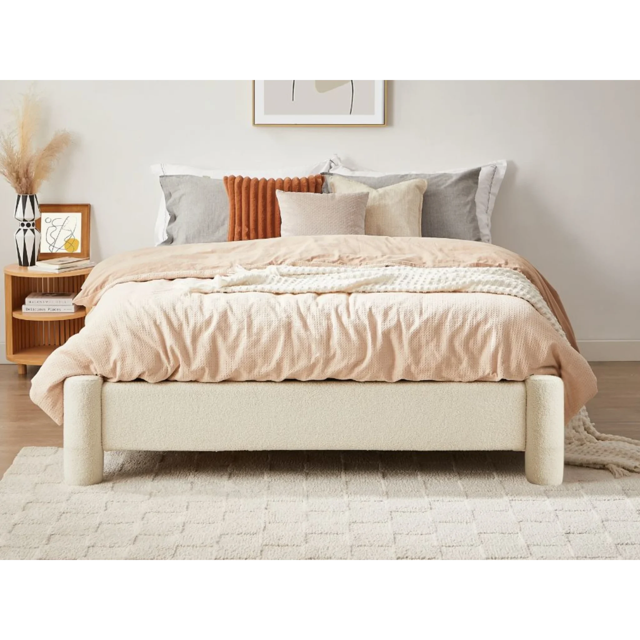 Lifely Zach Boucle NZ Double Bed Base