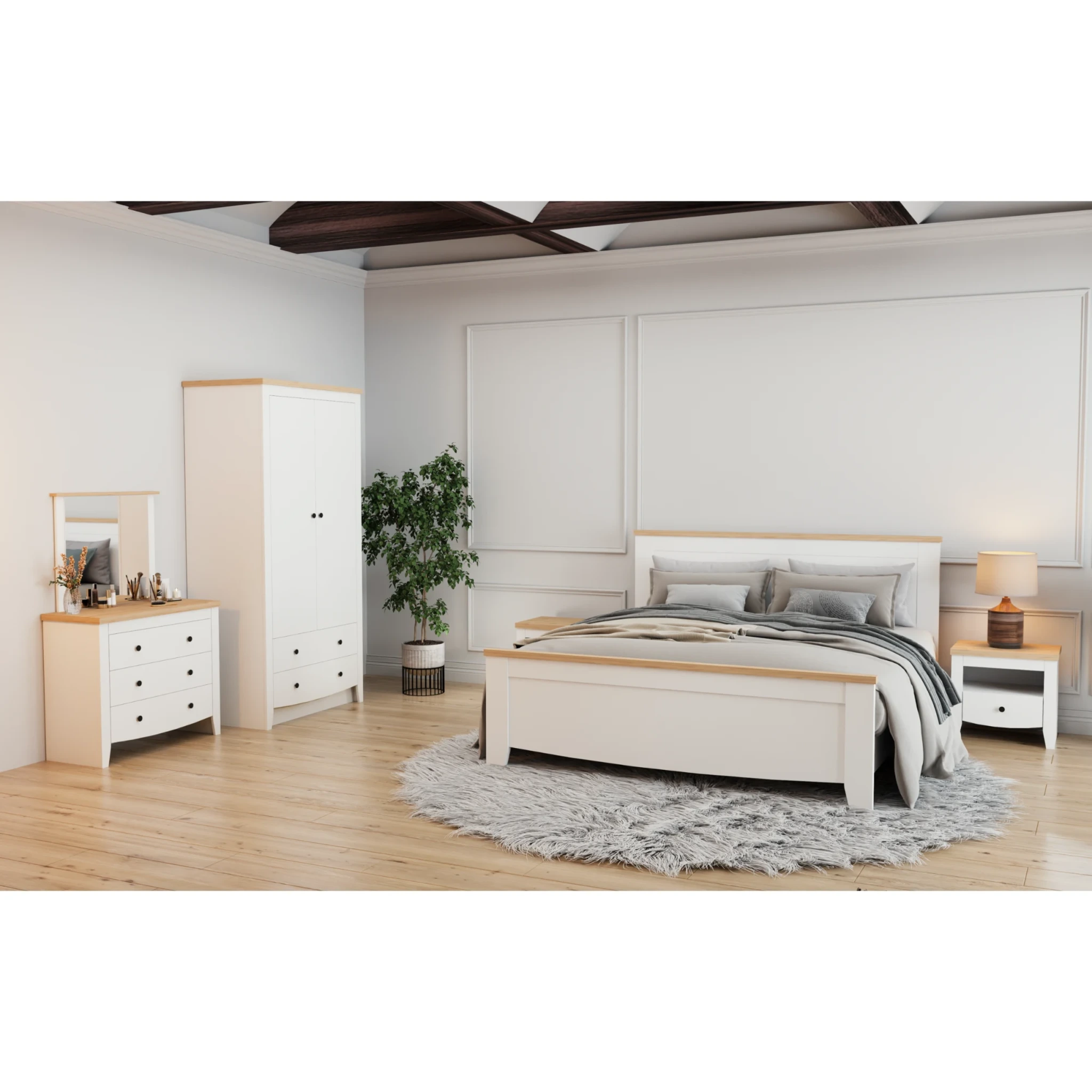 Loft Hampton 5PCS Bedroom Set, NZ Queen Bed