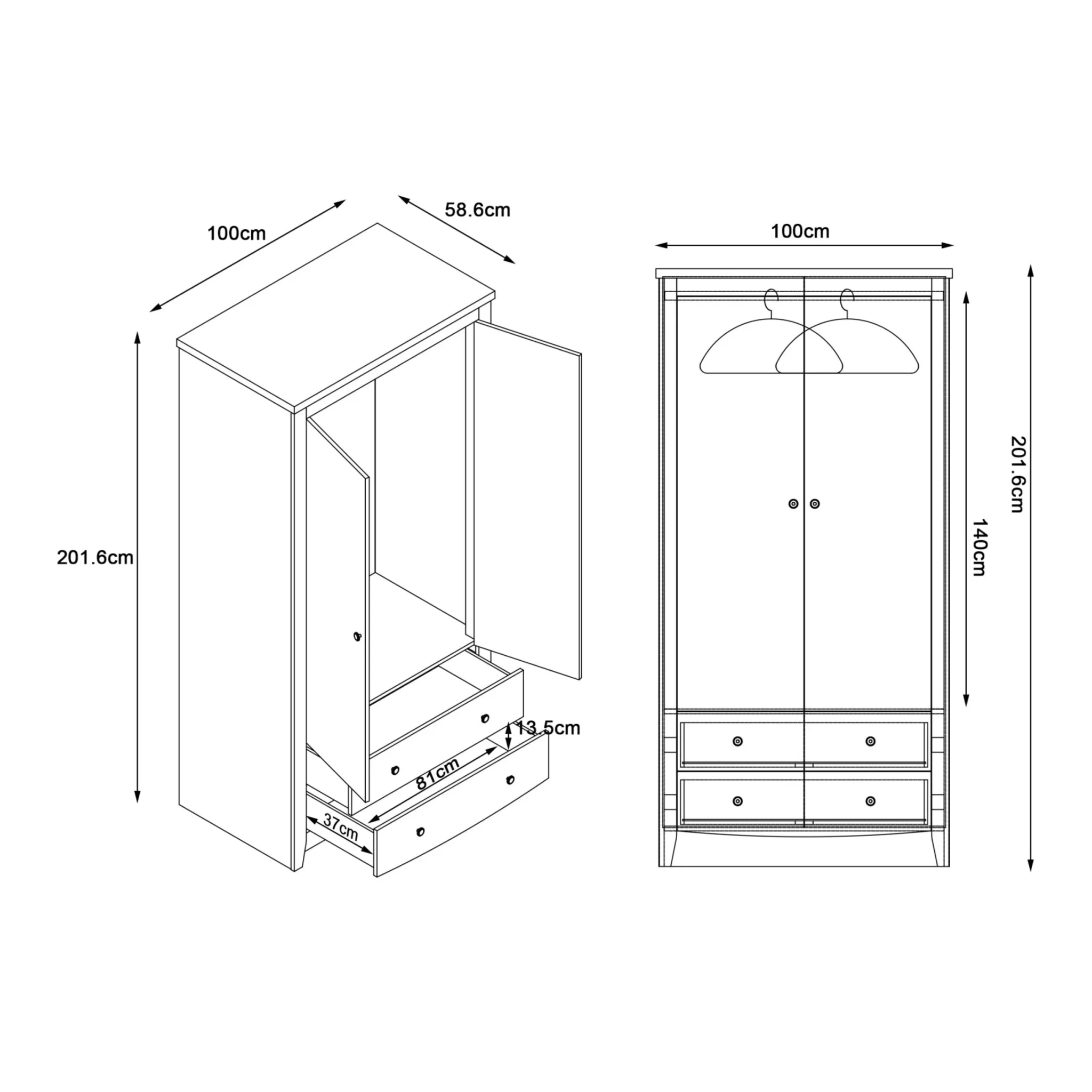 Loft Hampton 5PCS Bedroom Set, NZ Queen Bed