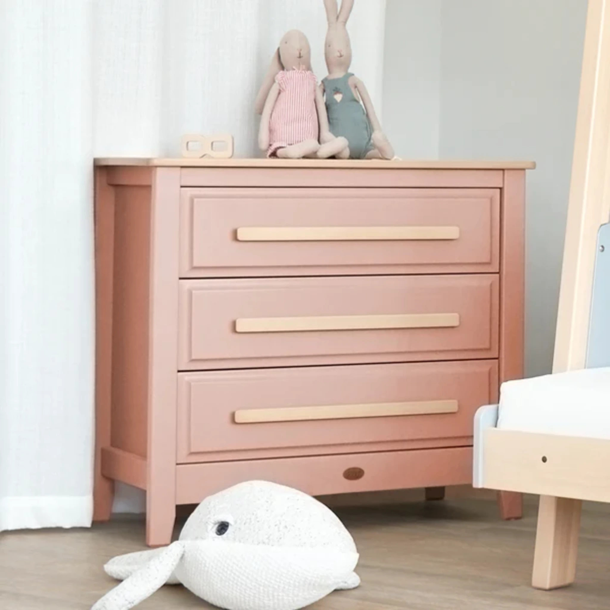 Boori Linear Kids 3 Drawer Chest Smart Assembly, Cherry