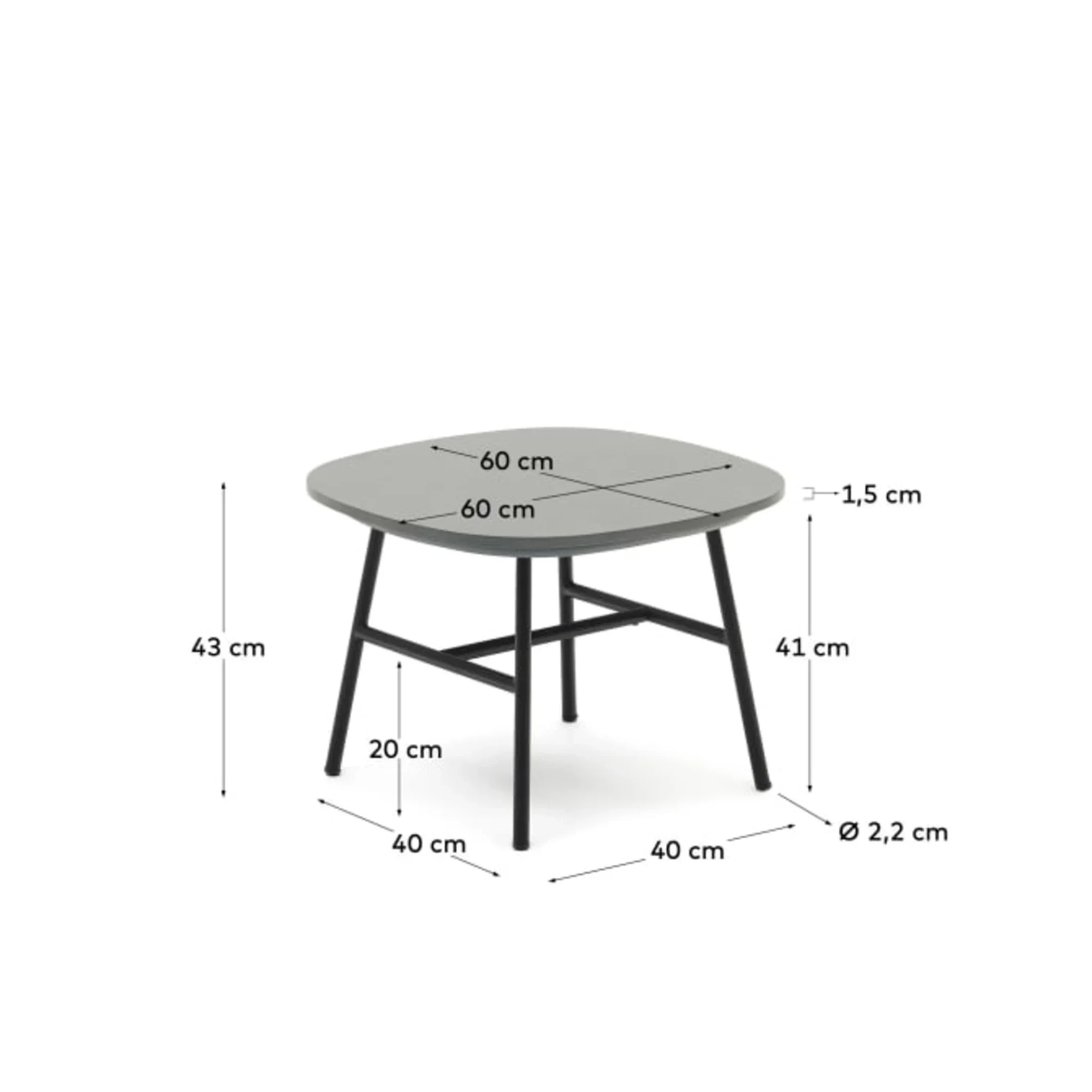 Kave Home Bramant Side Table, Black