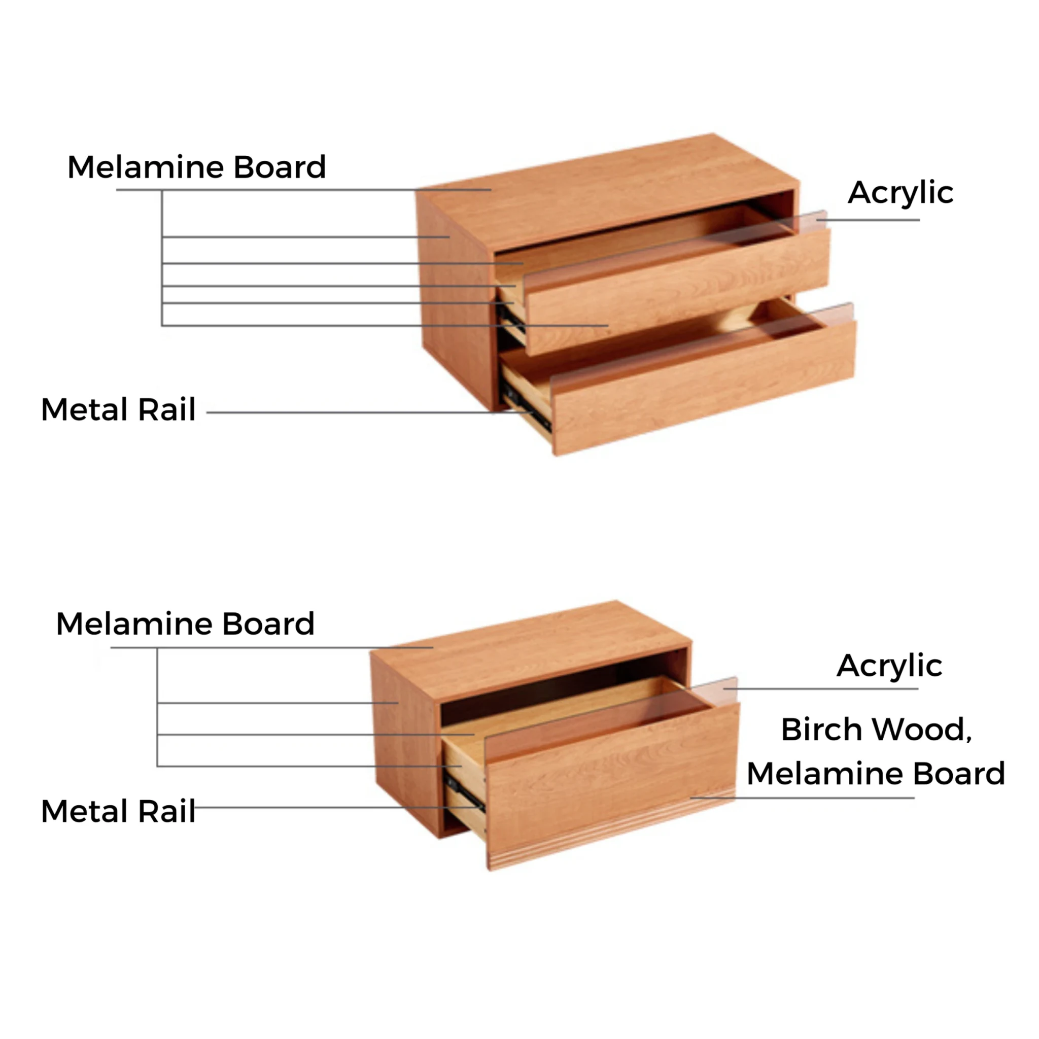 Linspire Verve Set of 4 Modular Chest of 6 Drawers