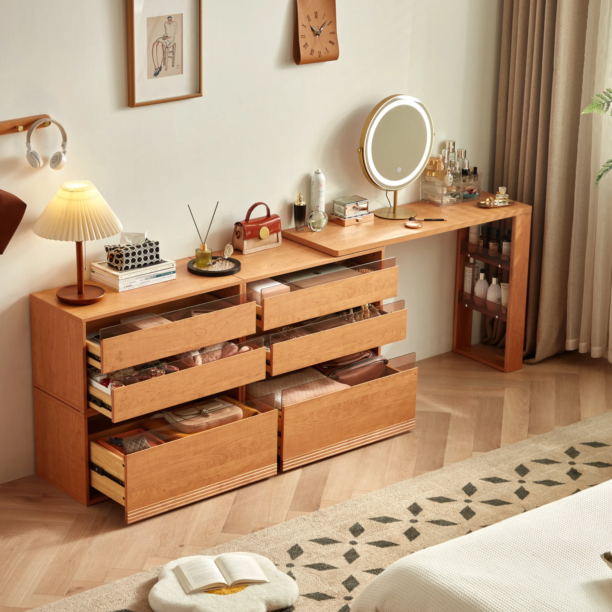 Linspire Verve Set of 5 Modular Dressing Table with 6 Drawers