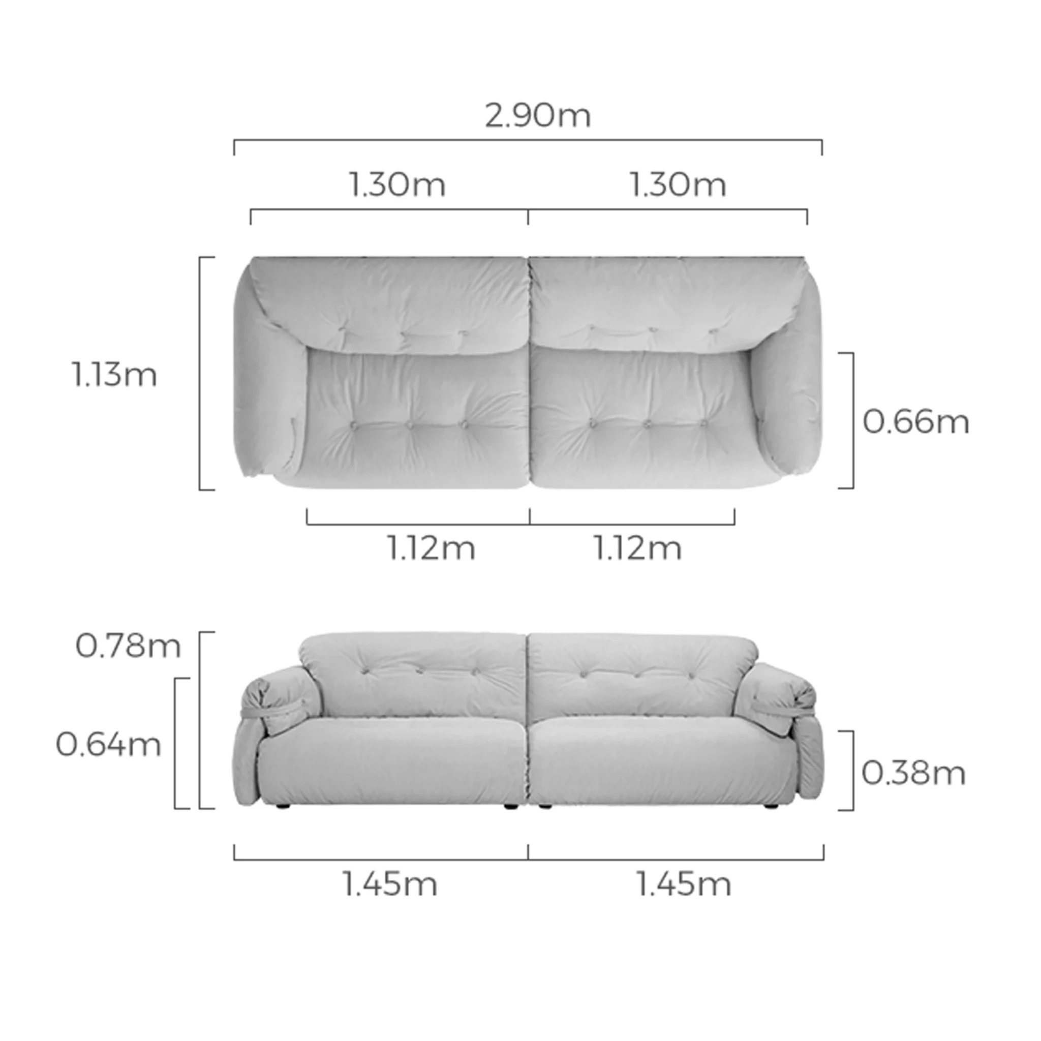 Linspire Serenity 4-Seater Sofa, Sand White