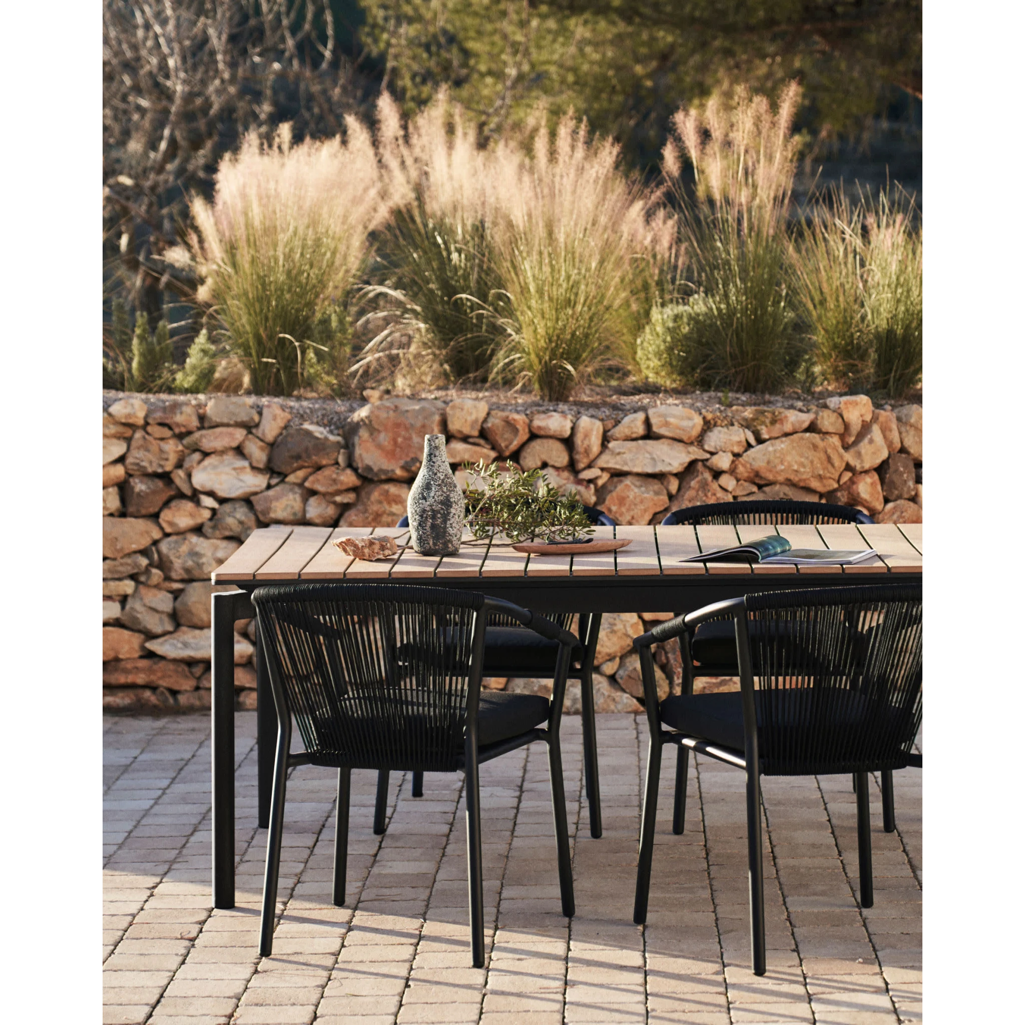 Kave Home Canyelles Dining Extendable Table, 140cm, Black