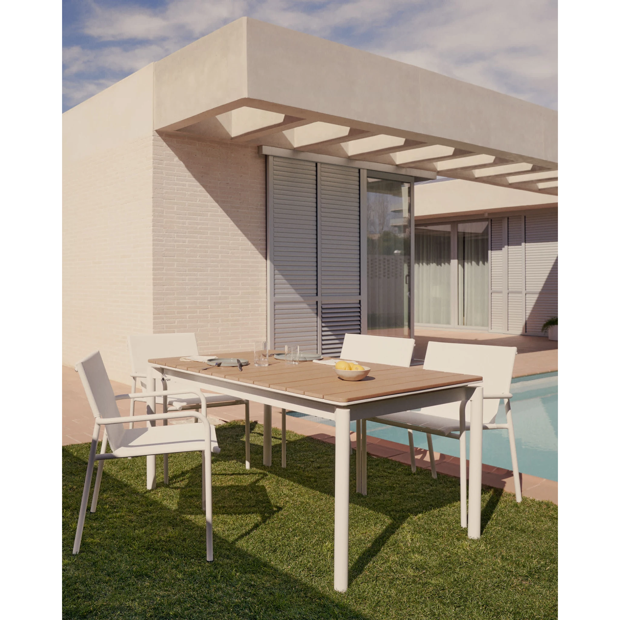 Kave Home Canyelles Dining Extendable Table, 180cm, White