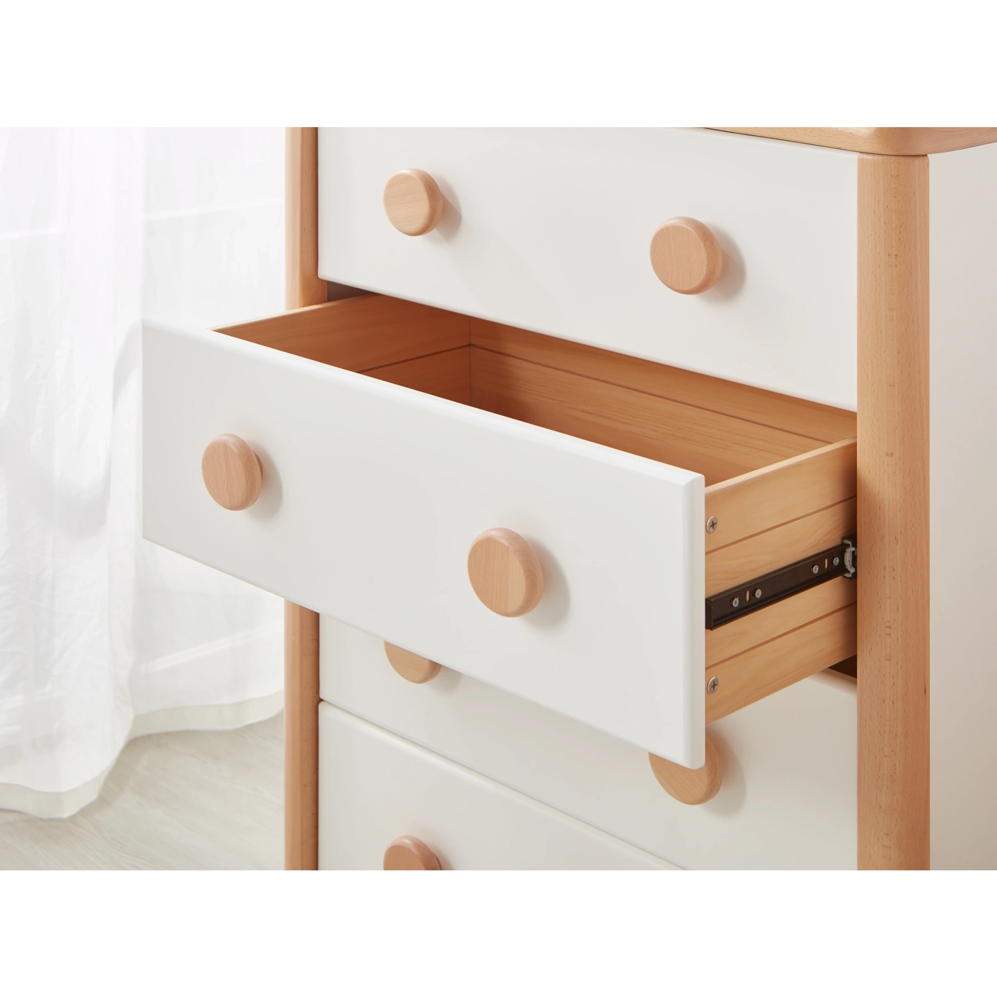 Boori Byron Kids 4 Drawer Chest, Barley White