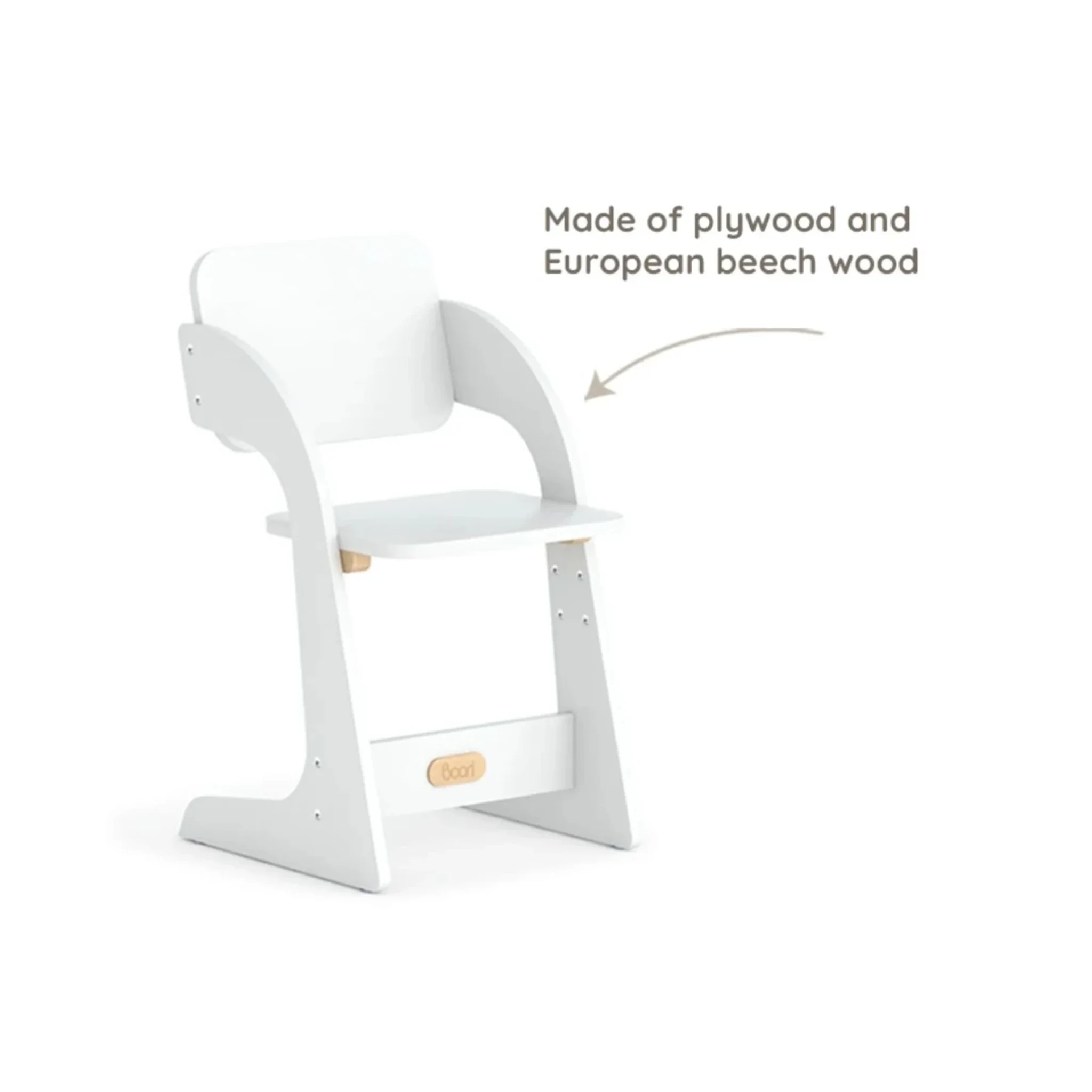 Boori Natty Kids Study Chair, Barley White