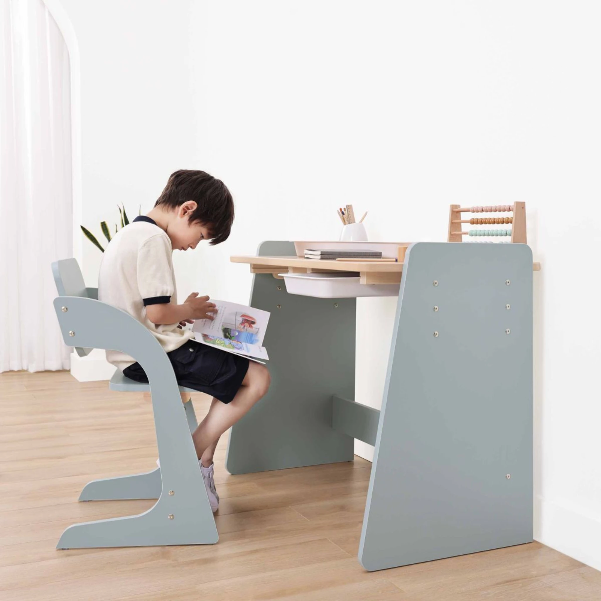 Boori Natty Kids Desk with Study Chair, Blueberry