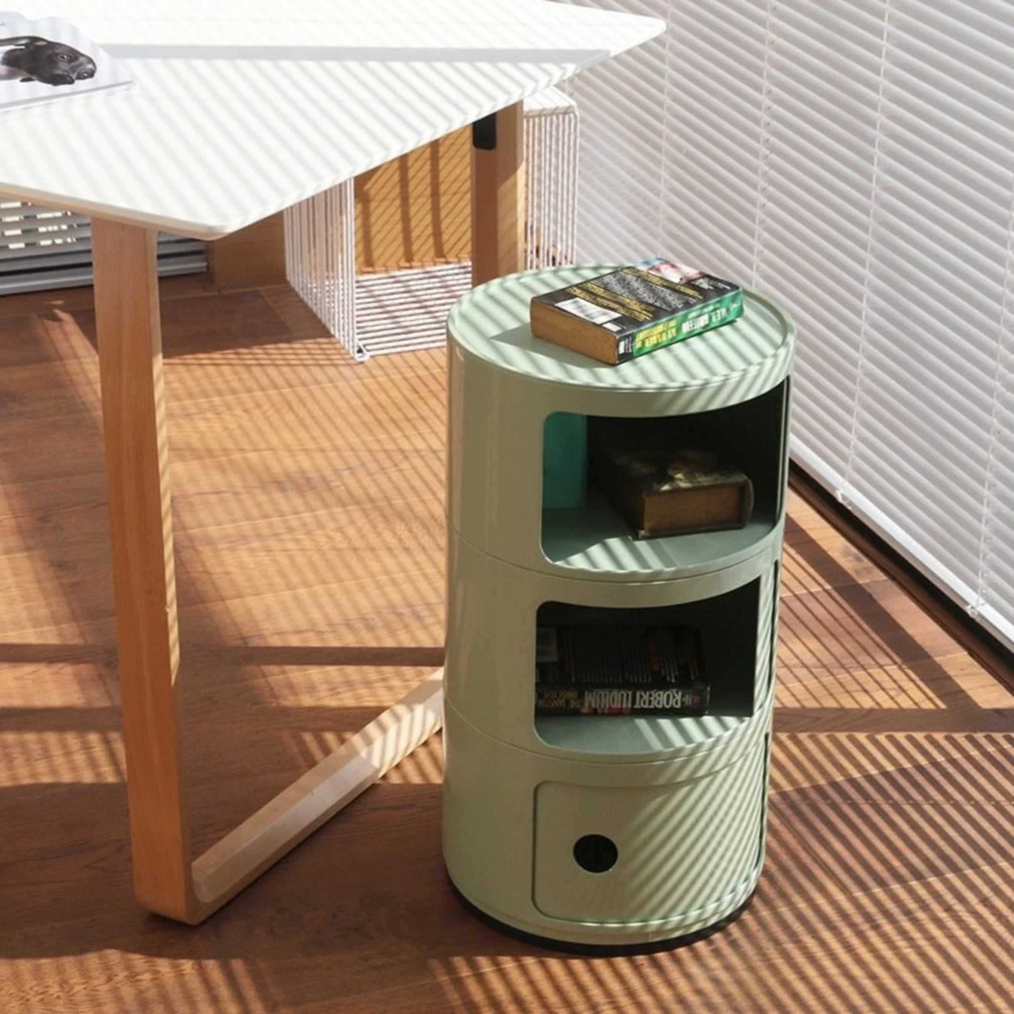 MODE Anna Ferrieri Componibili 3 Tier Storage Unit Replica, 32x58CM, Matcha Green