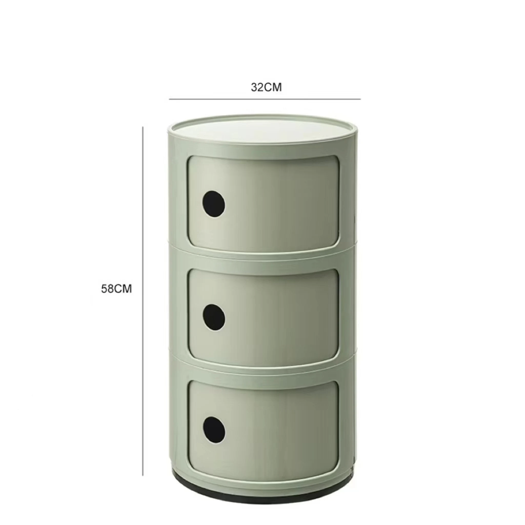 MODE Anna Ferrieri Componibili 3 Tier Storage Unit Replica, 32x58CM, Matcha Green