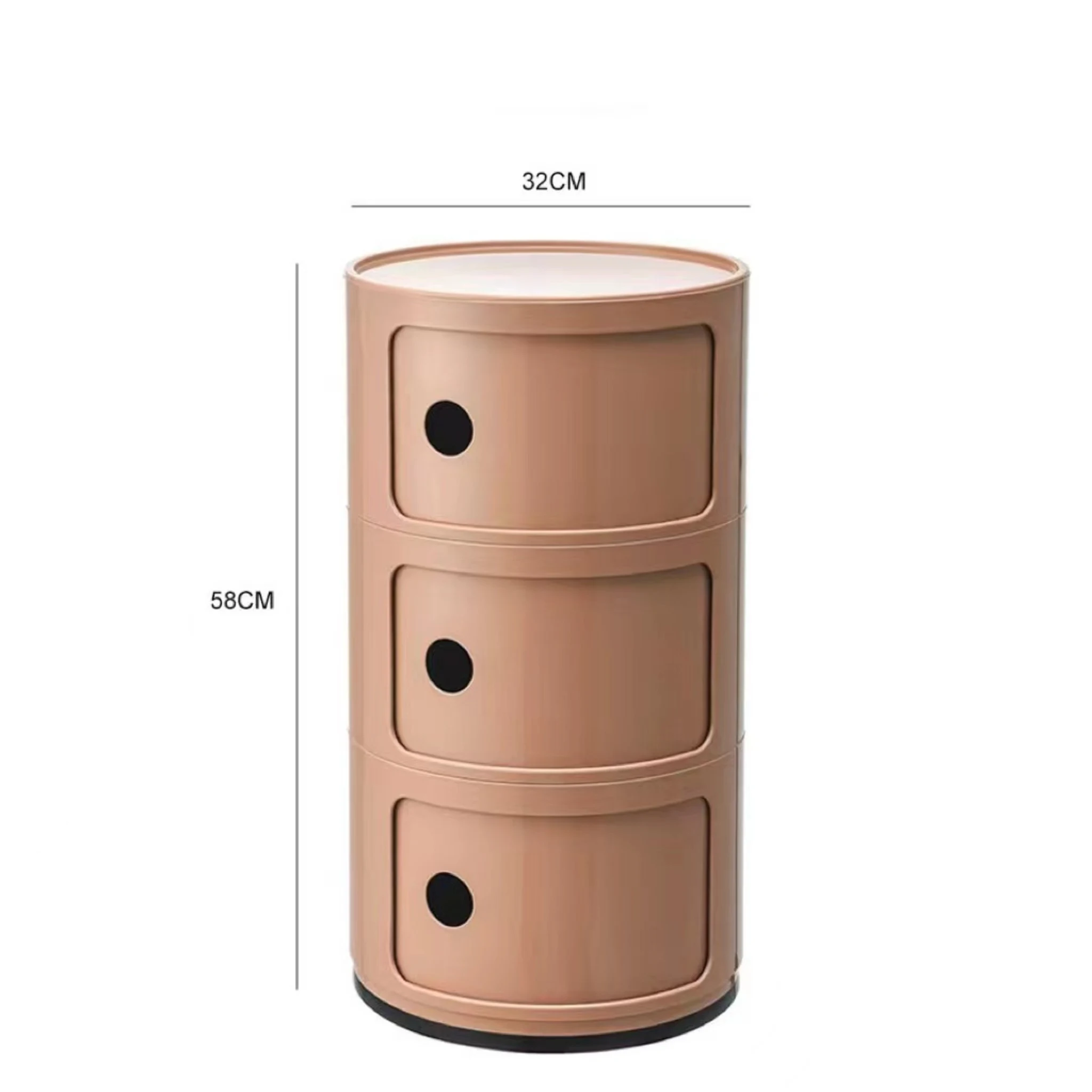 MODE Anna Ferrieri Componibili 3 Tier Storage Unit Replica, 32x58CM, Pink