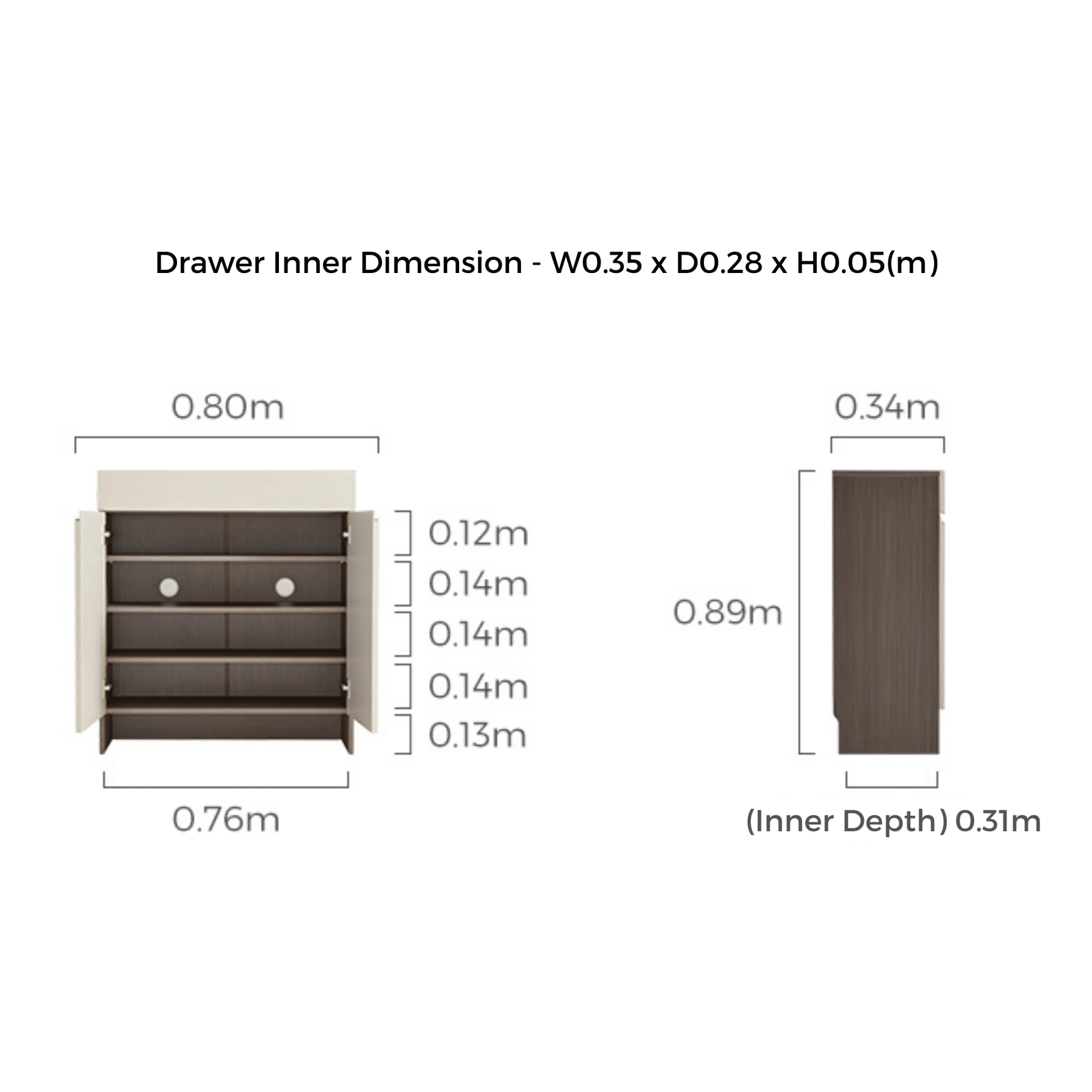 Linspire Vanko Shoe Cabinet, W80cm